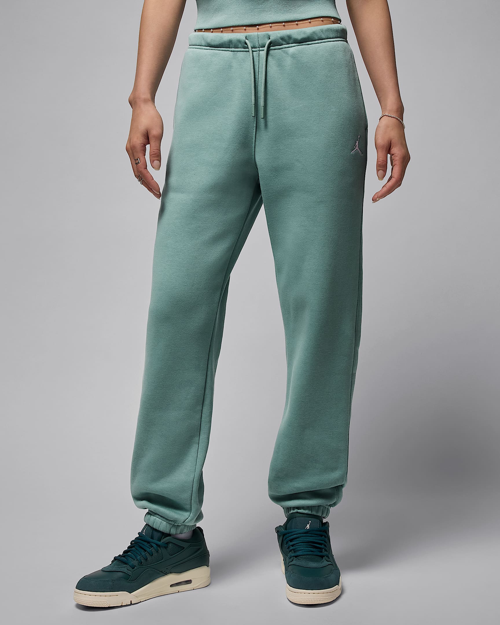 Jordan Brooklyn Fleece Women's Pants - Cannon/White