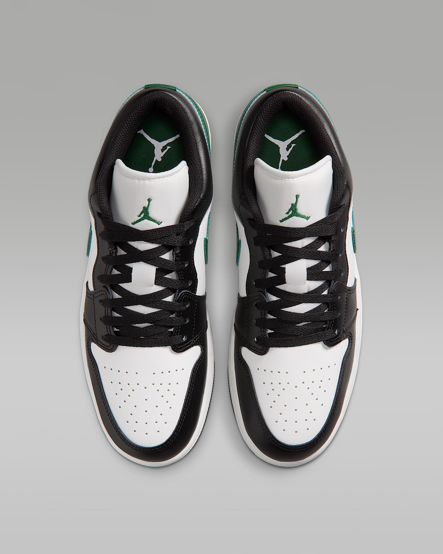 Air Jordan 1 Low Men's Shoes - Black/Gorge Green/Summit White
