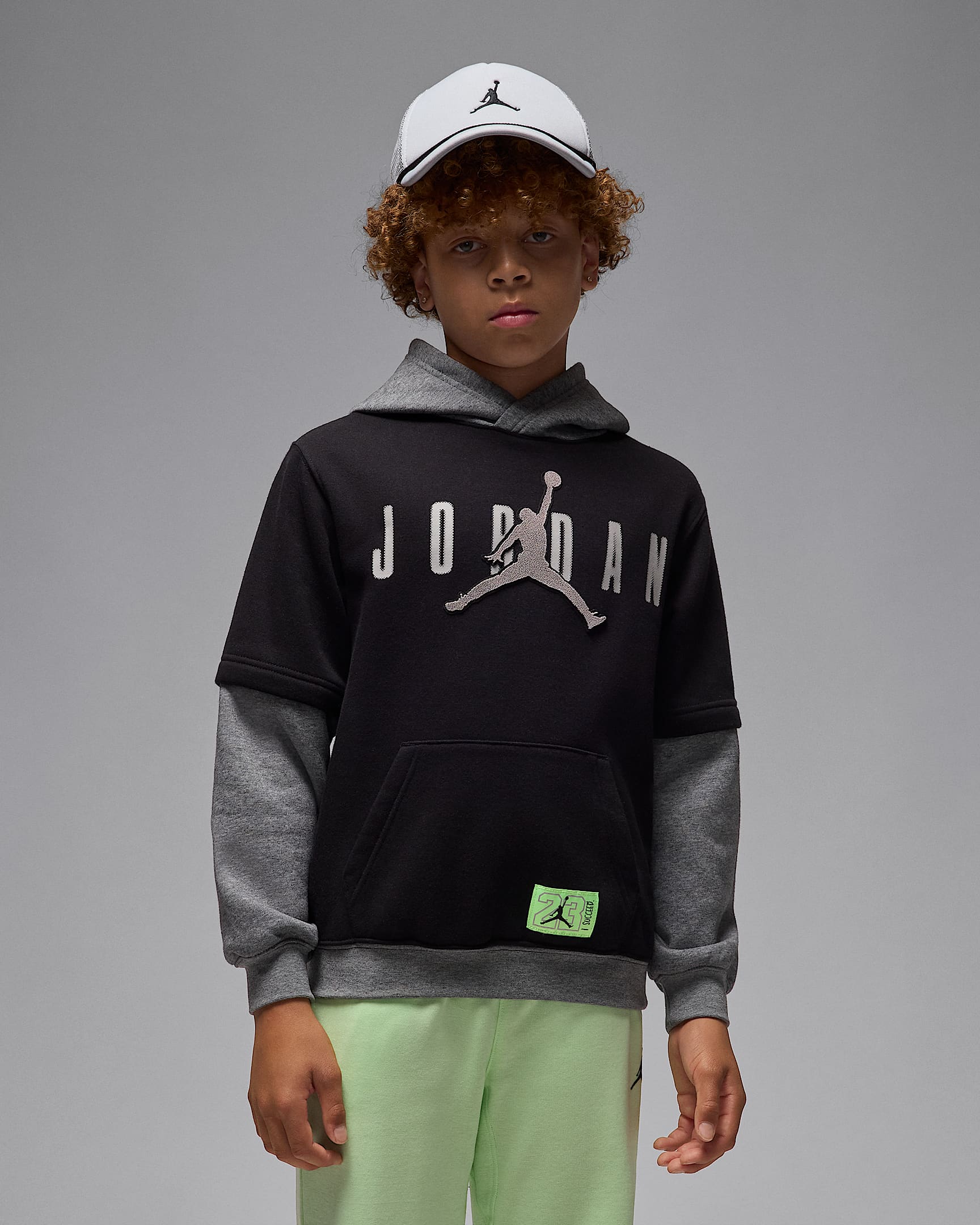 Jordan Big Kids' Future Flight Pullover Hoodie - Black