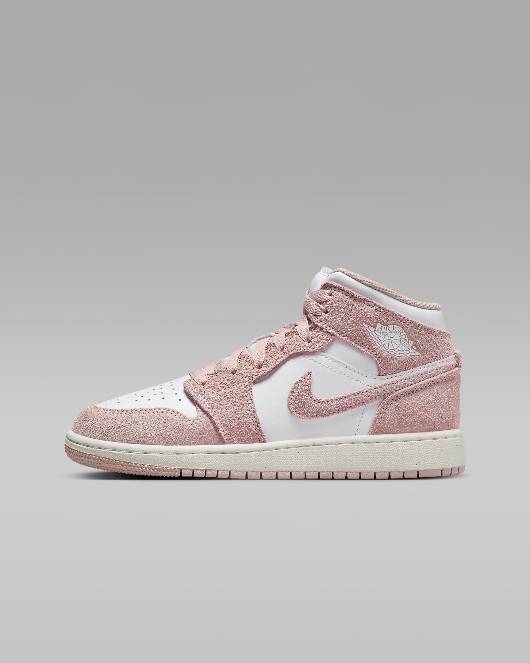 Chaussure Air Jordan 1 Mid SE pour ado - Blanc/Sail/Legend Pink