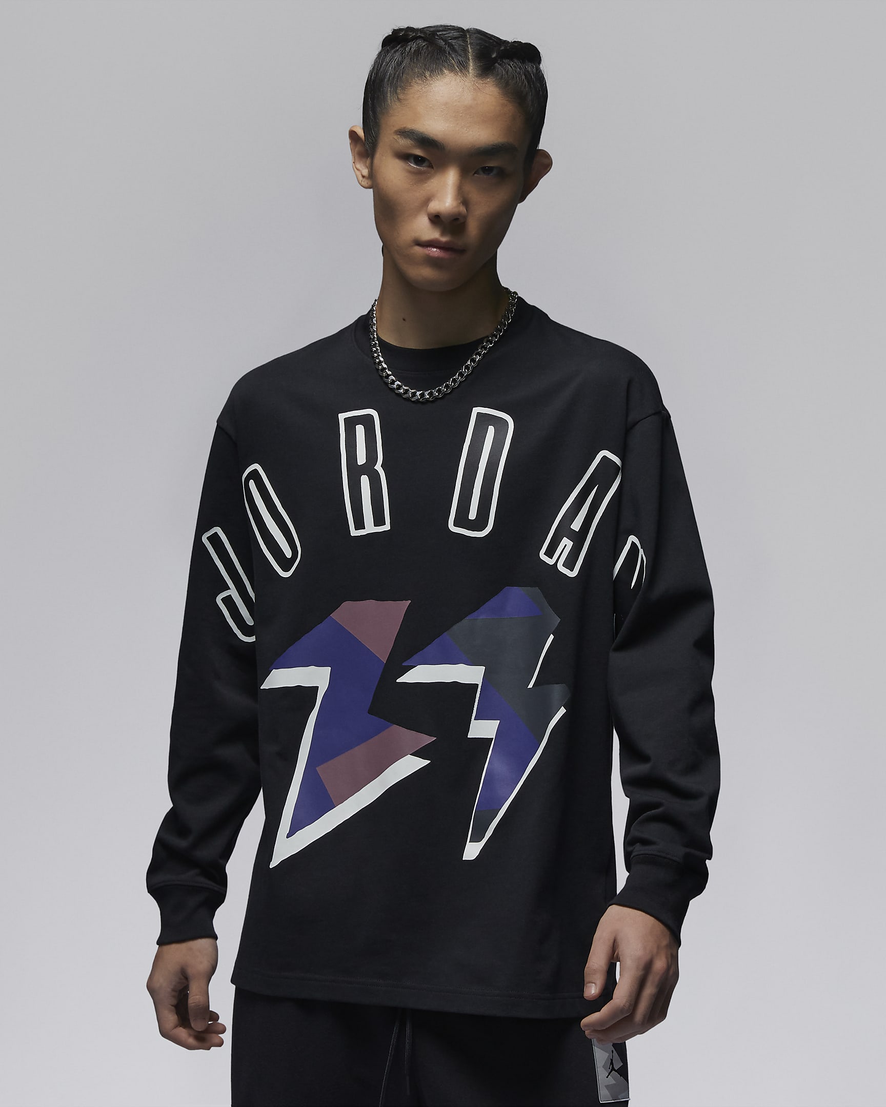 Jordan Flight MVP Men's Long-Sleeve T-Shirt - Black/Sail