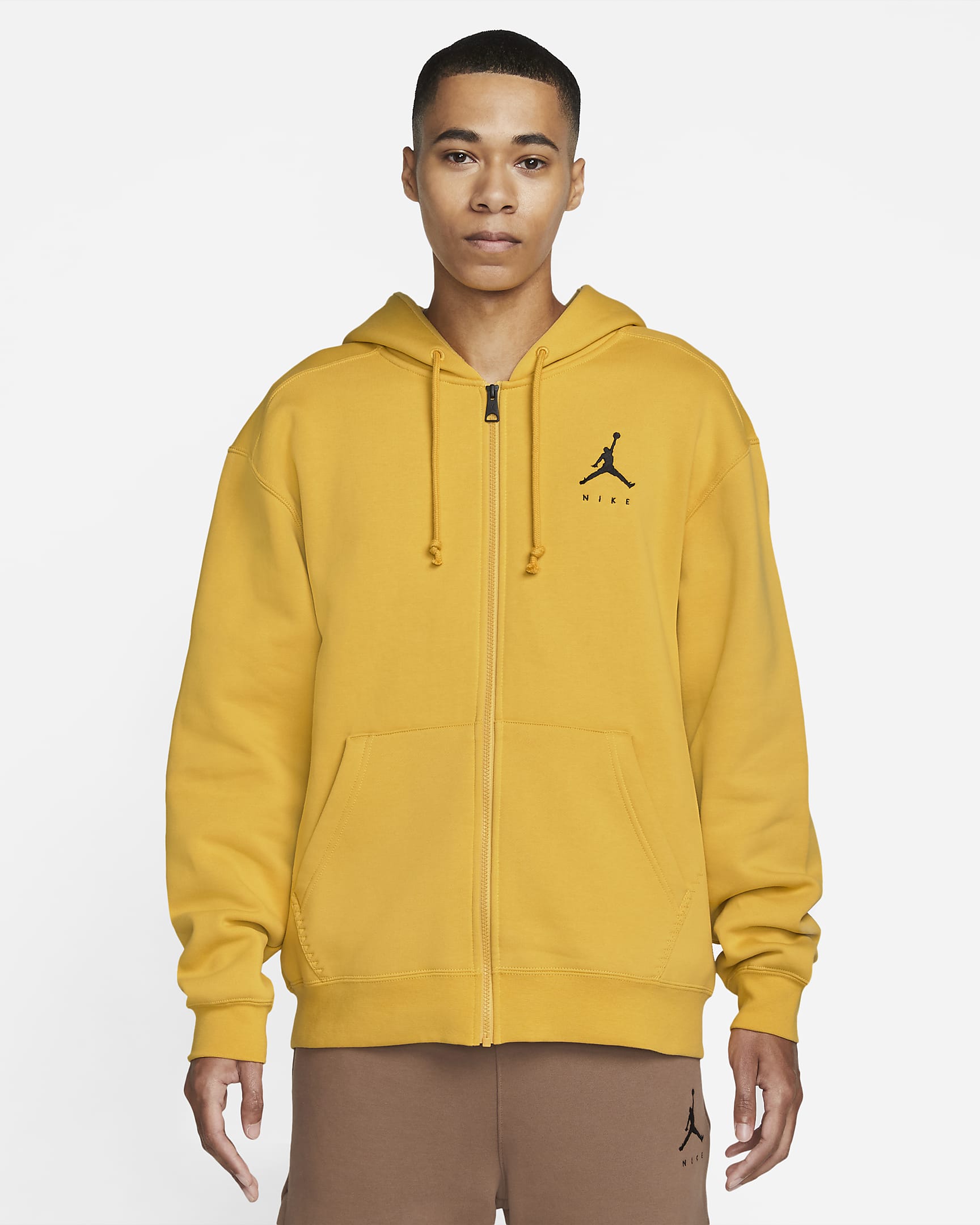 Jordan Jumpman Men's Full-Zip Fleece Hoodie - Pollen/Black