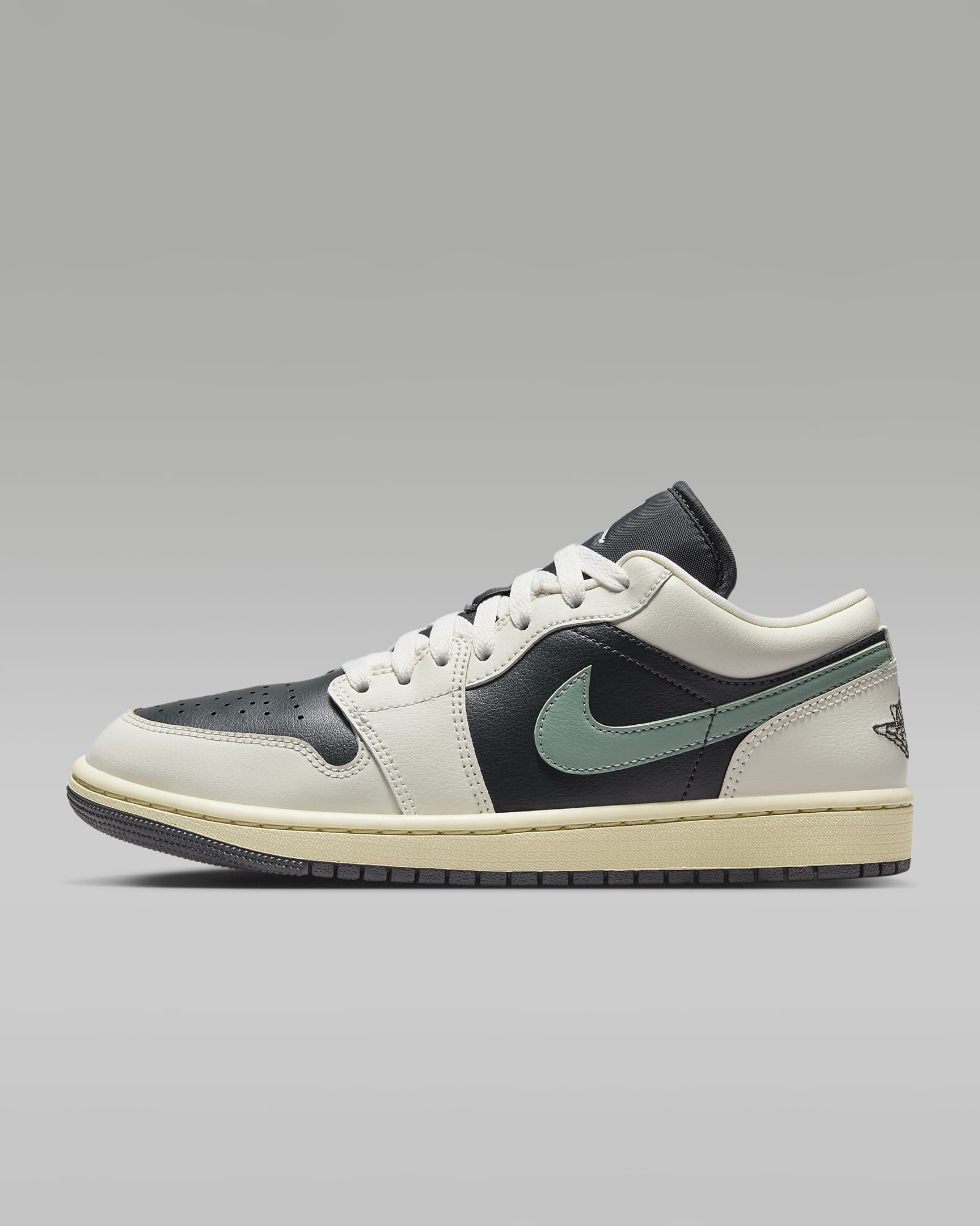 Air Jordan 1 Low Women's Shoes - Anthracite/Sail/Legend Sand/Jade Smoke