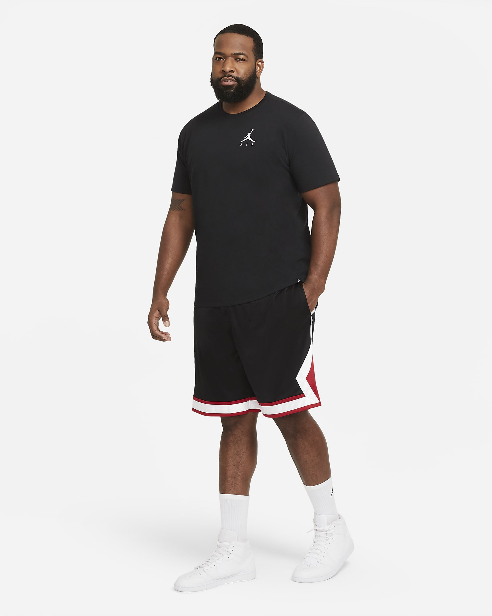 Shorts Diamond Jordan Jumpman – Uomo - Nero/Gym Red/Bianco/Nero