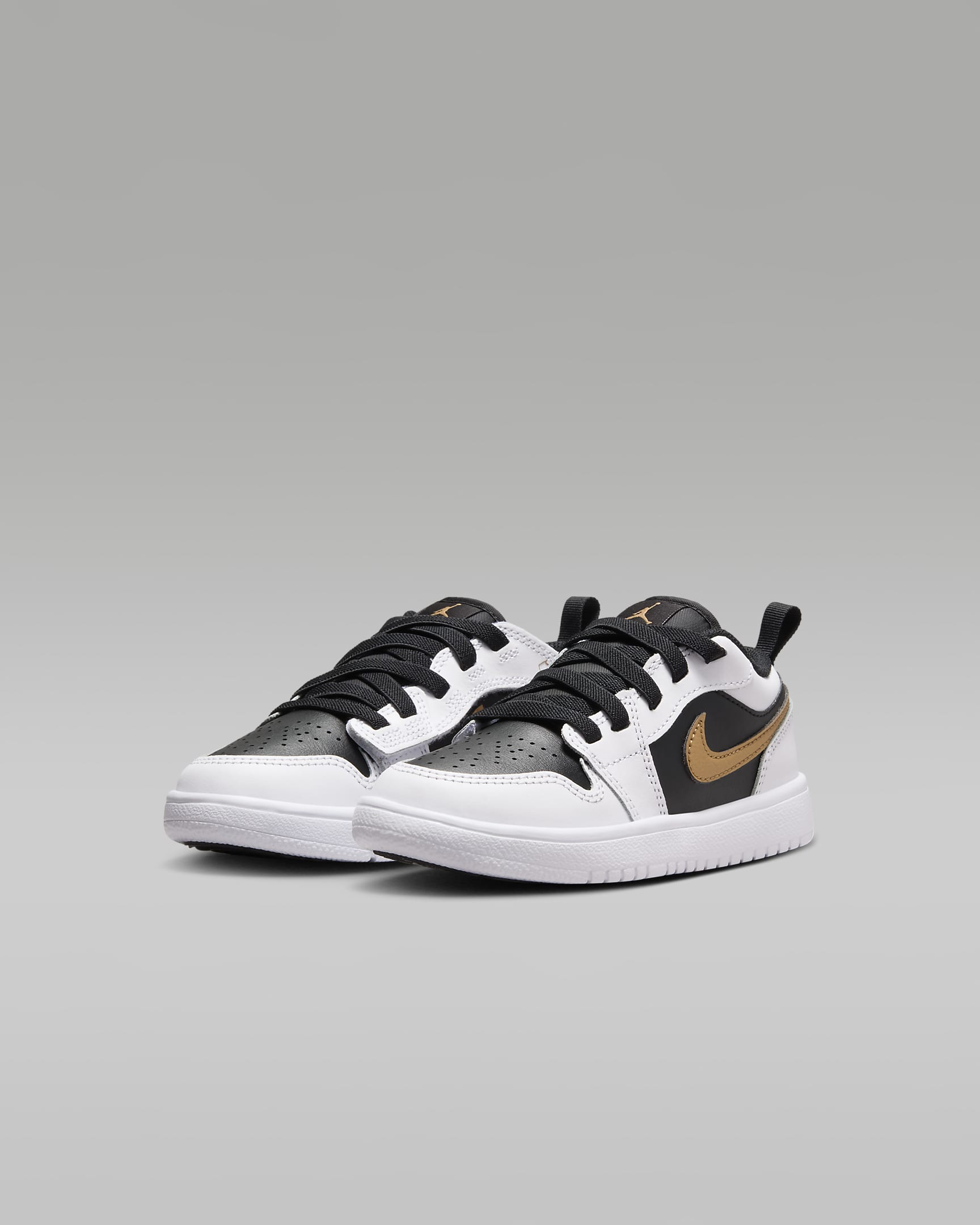 Chaussure Jordan 1 Low Alt pour enfant - Blanc/Noir/Metallic Gold