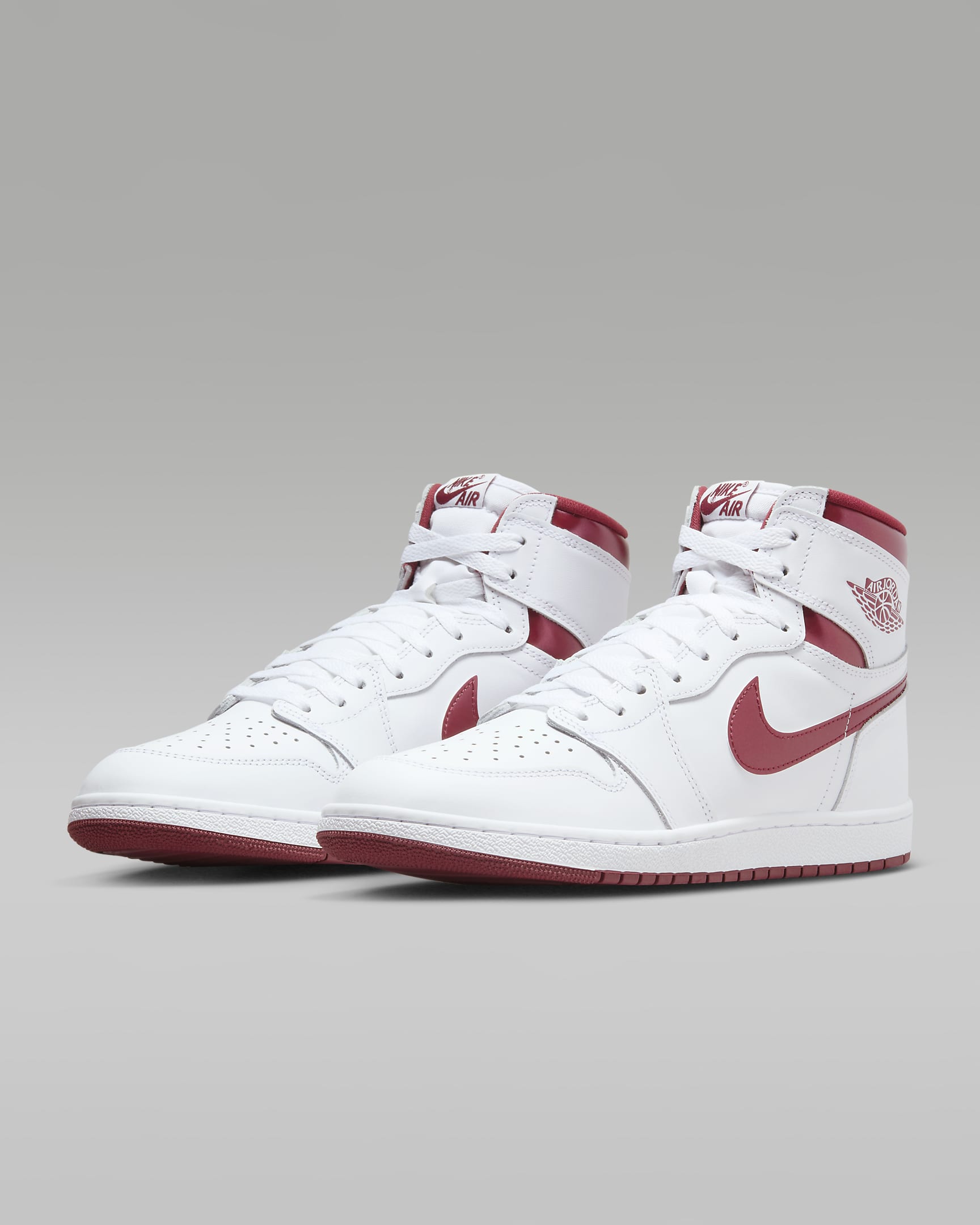 Air Jordan 1 High '85 'Metallic Burgundy' Shoes - White/White/Team Red