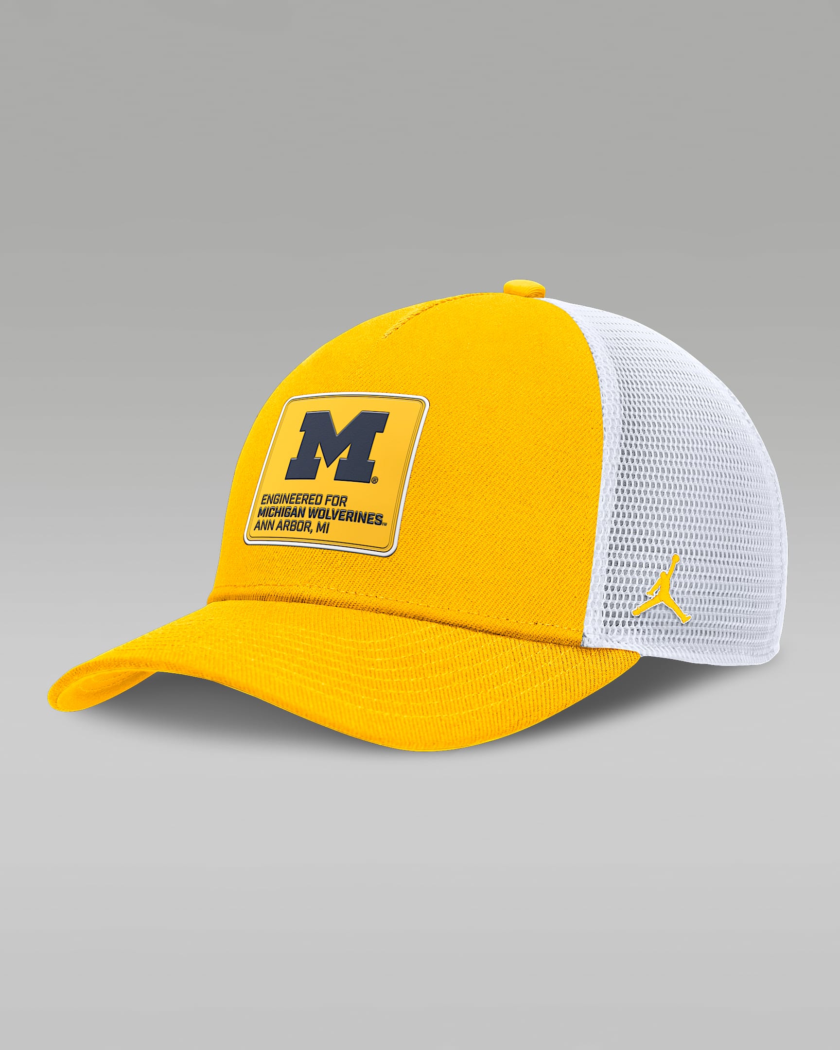 Michigan On-Field Rise Engineered Men's Jordan Brand College Trucker Adjustable Hat - Gold