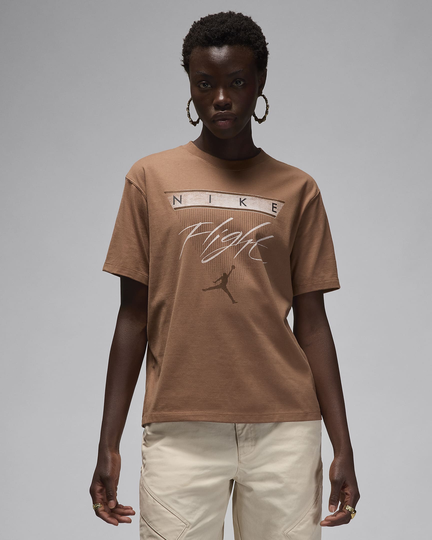 Jordan Flight Heritage Women's Graphic T-Shirt - Archaeo Brown