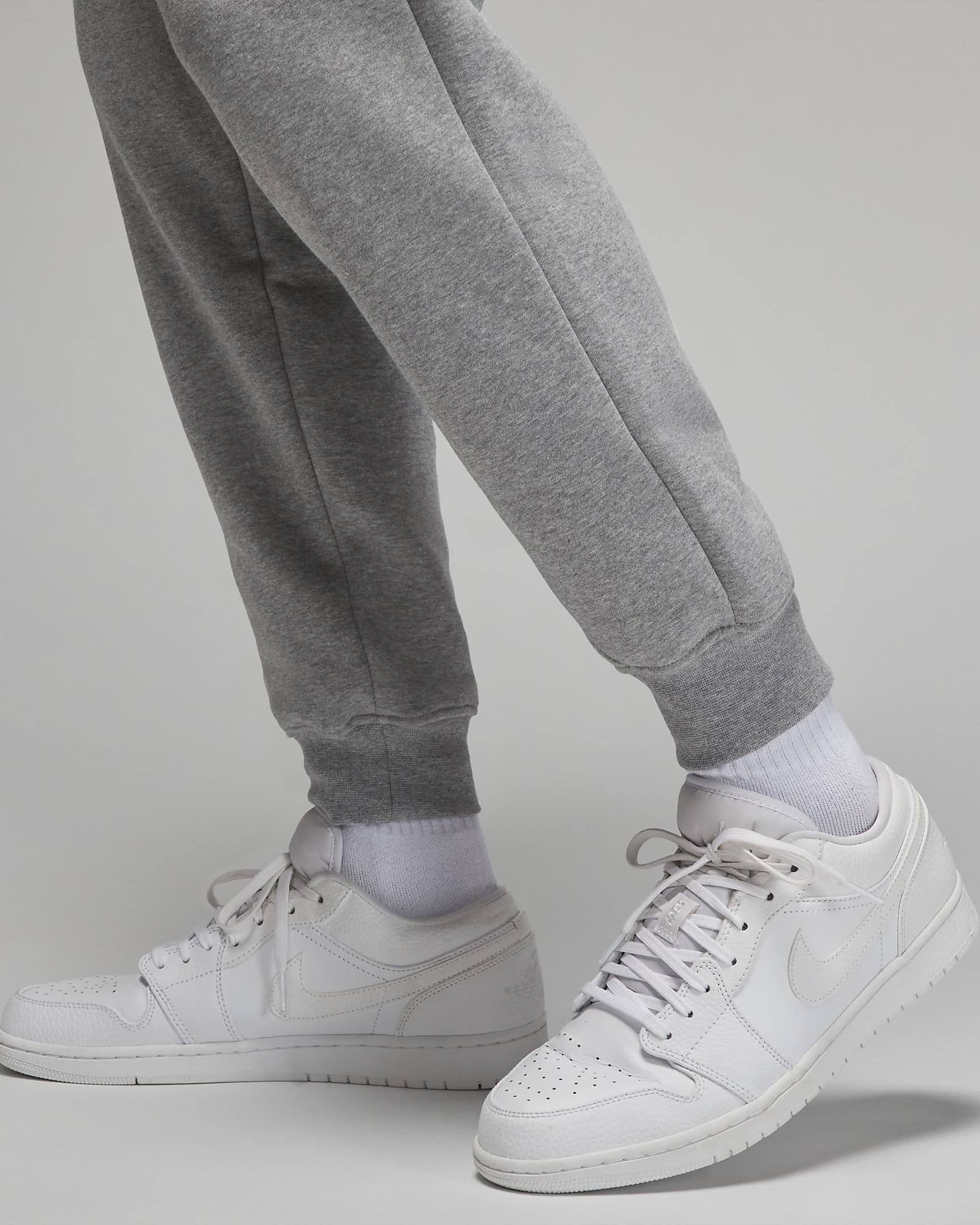 Jordan Brooklyn Fleece Men's Tracksuit Bottoms - Carbon Heather/White