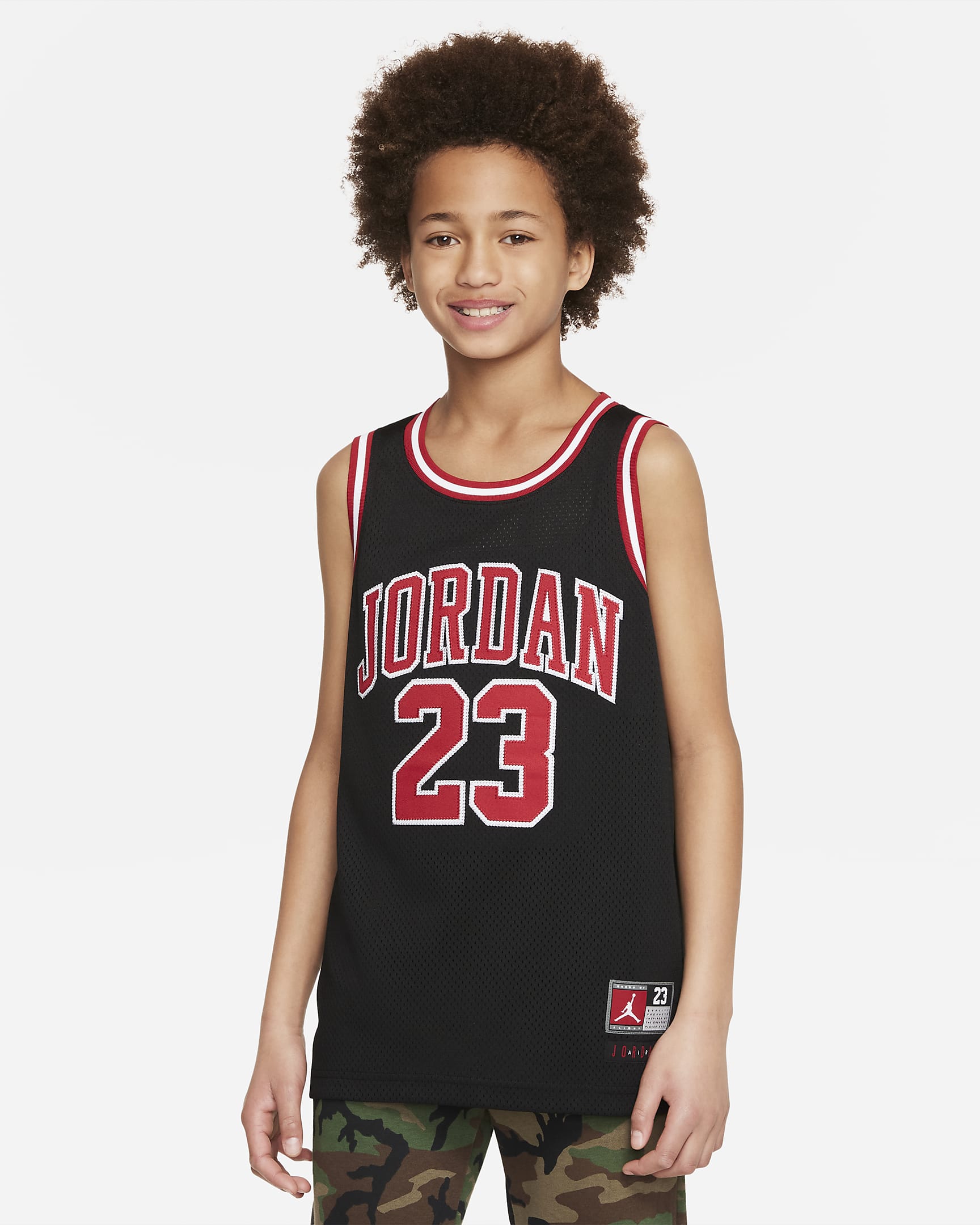 Camiseta de tirantes para niños talla grande Jordan - Negro