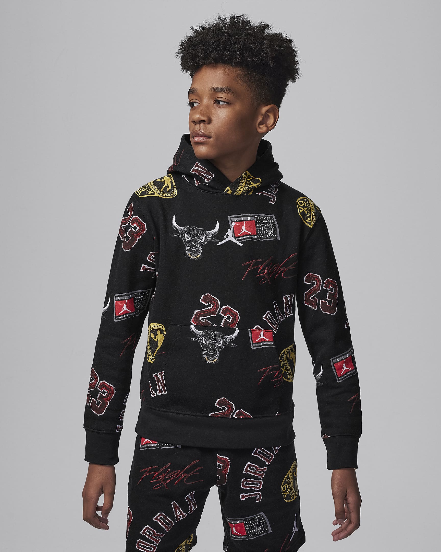 Jordan MJ Essentials Older Kids' Printed Pullover Hoodie. Nike UK