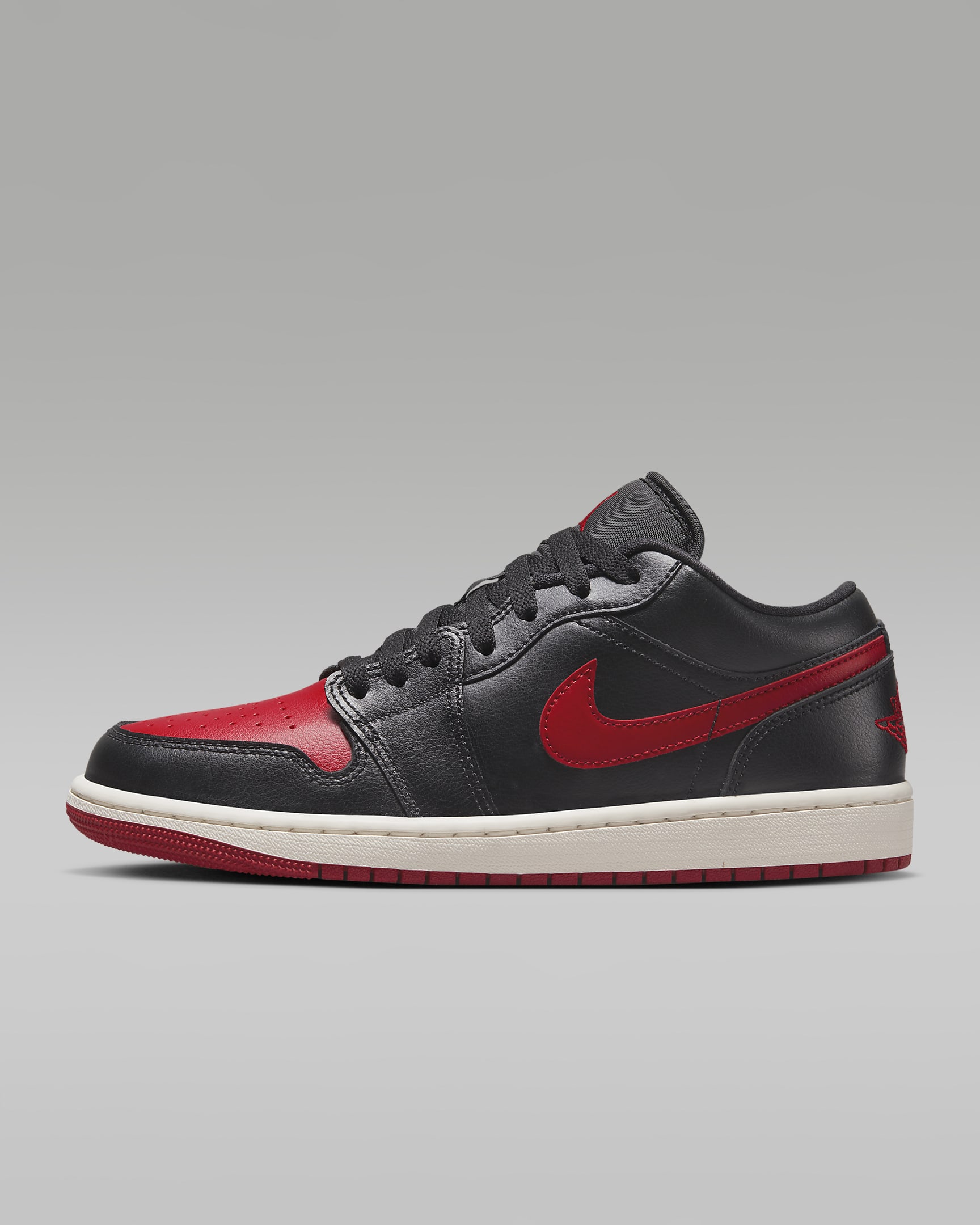 Air Jordan 1 Low Women's Shoes - Black/Sail/Gym Red