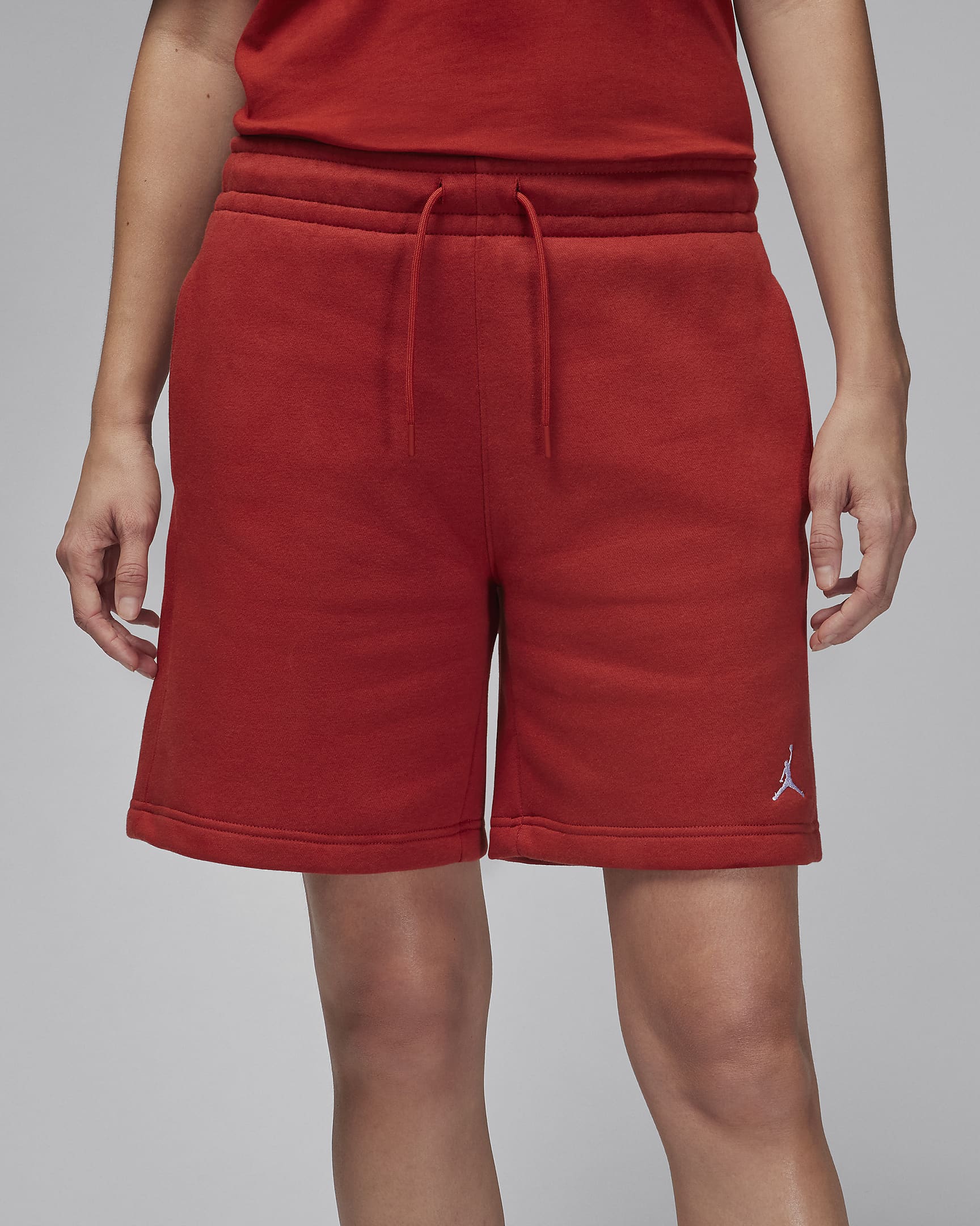 Short Jordan Brooklyn Fleece pour femme - Dune Red/Blanc