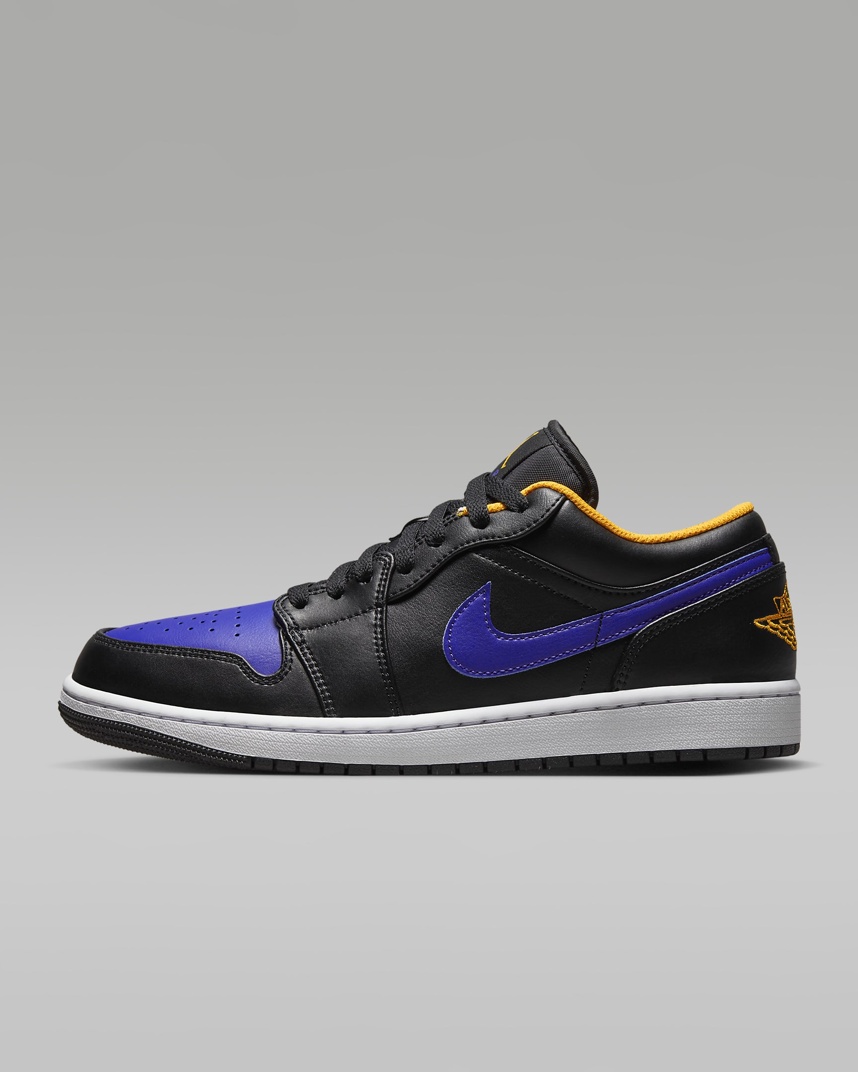 Air Jordan 1 低筒男鞋 - 黑色/Taxi/Dark Concord