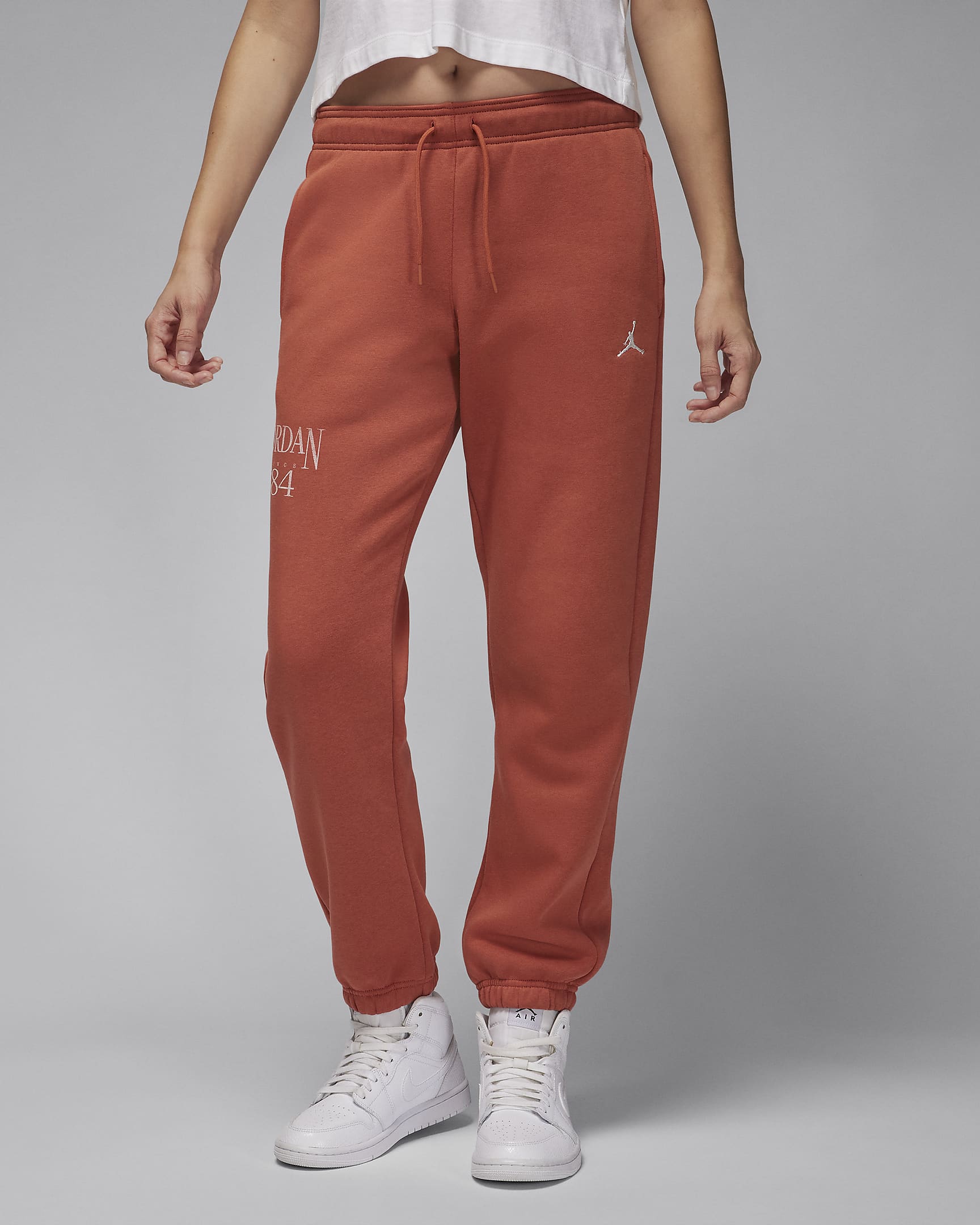 Jordan Brooklyn Fleece Pantalón - Mujer - Dusty Peach/Sail