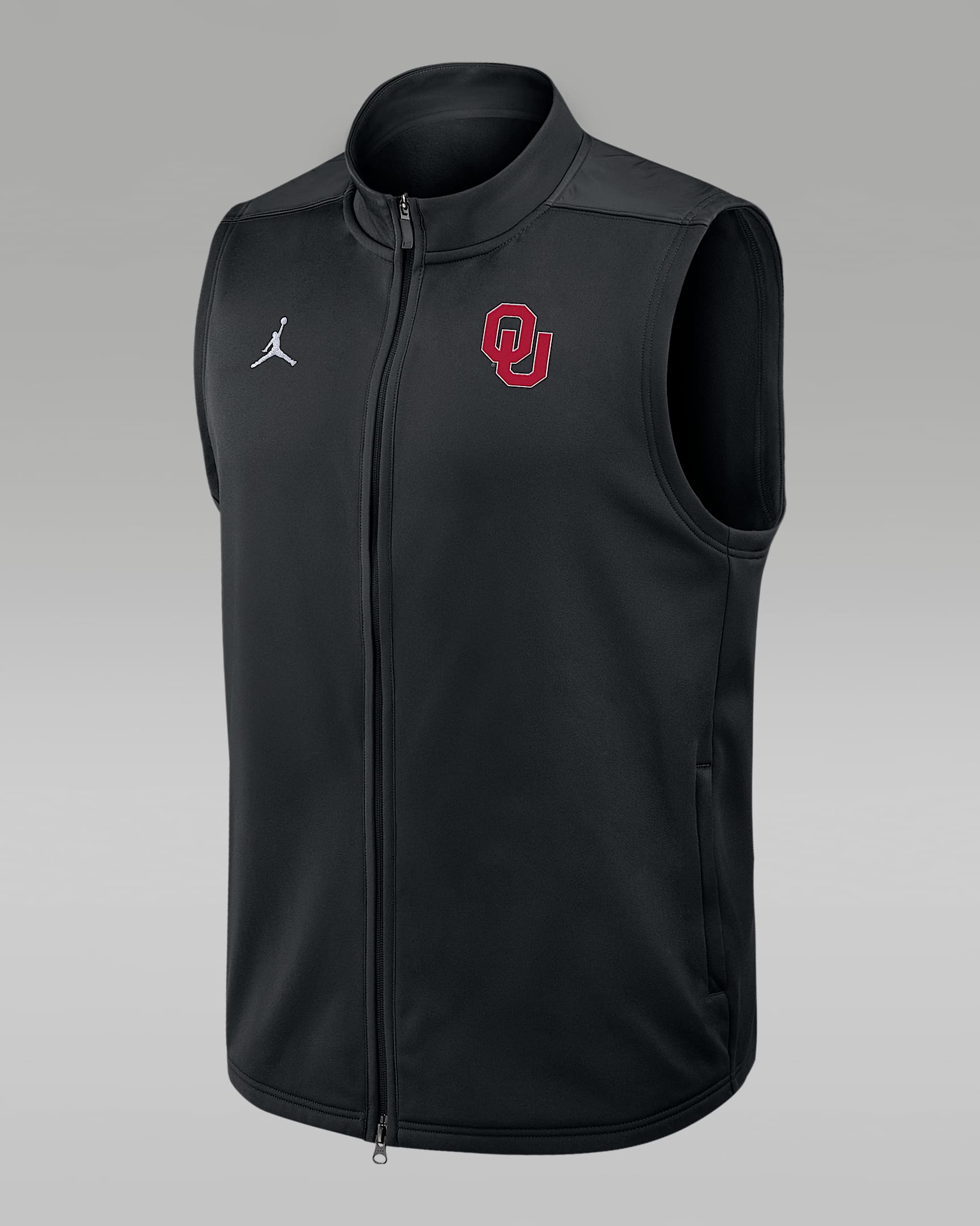 Oklahoma Victory Men's Jordan Brand Therma-FIT College Full-Zip Vest - Black