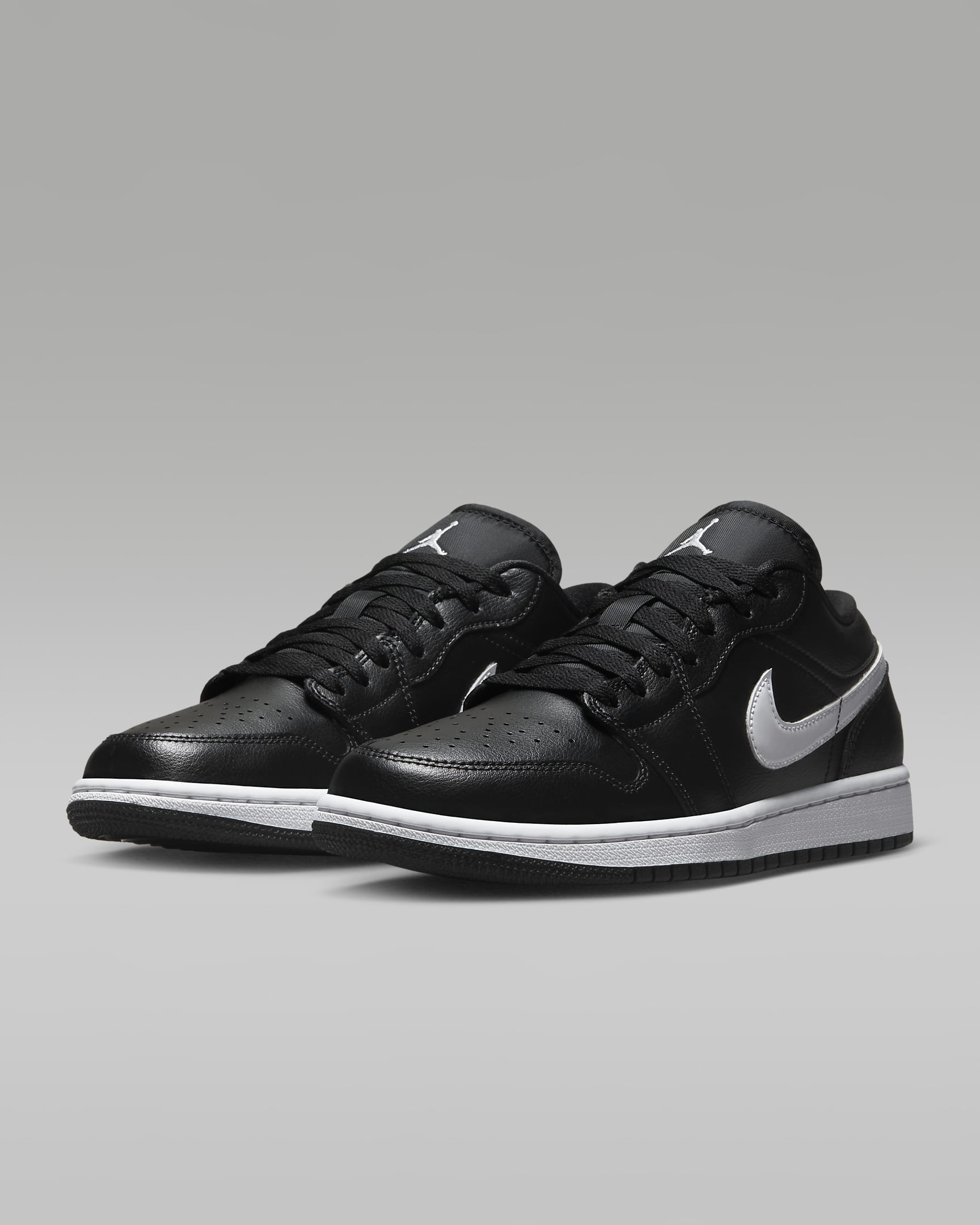 Air Jordan 1 Low Women's Shoes - Black/Black/White