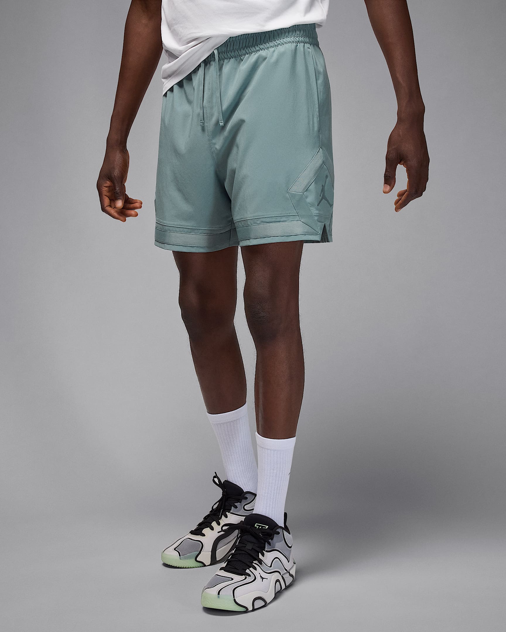 Vävda shorts Jordan Sport Dri-FIT Diamond för män - Aviator Grey/Aviator Grey/Aviator Grey