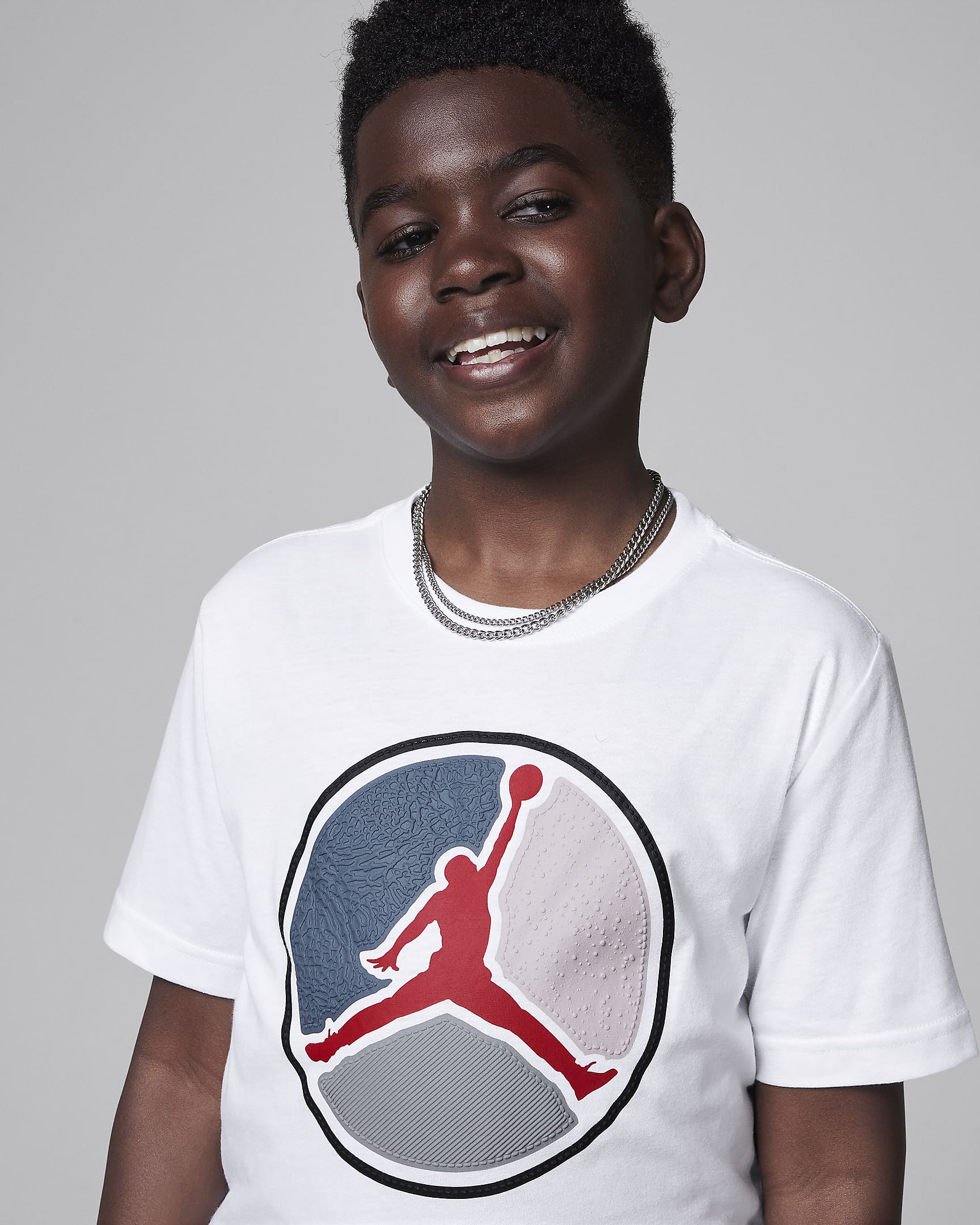 T-Shirt Ring Air Jordan για μεγάλα παιδιά - Λευκό