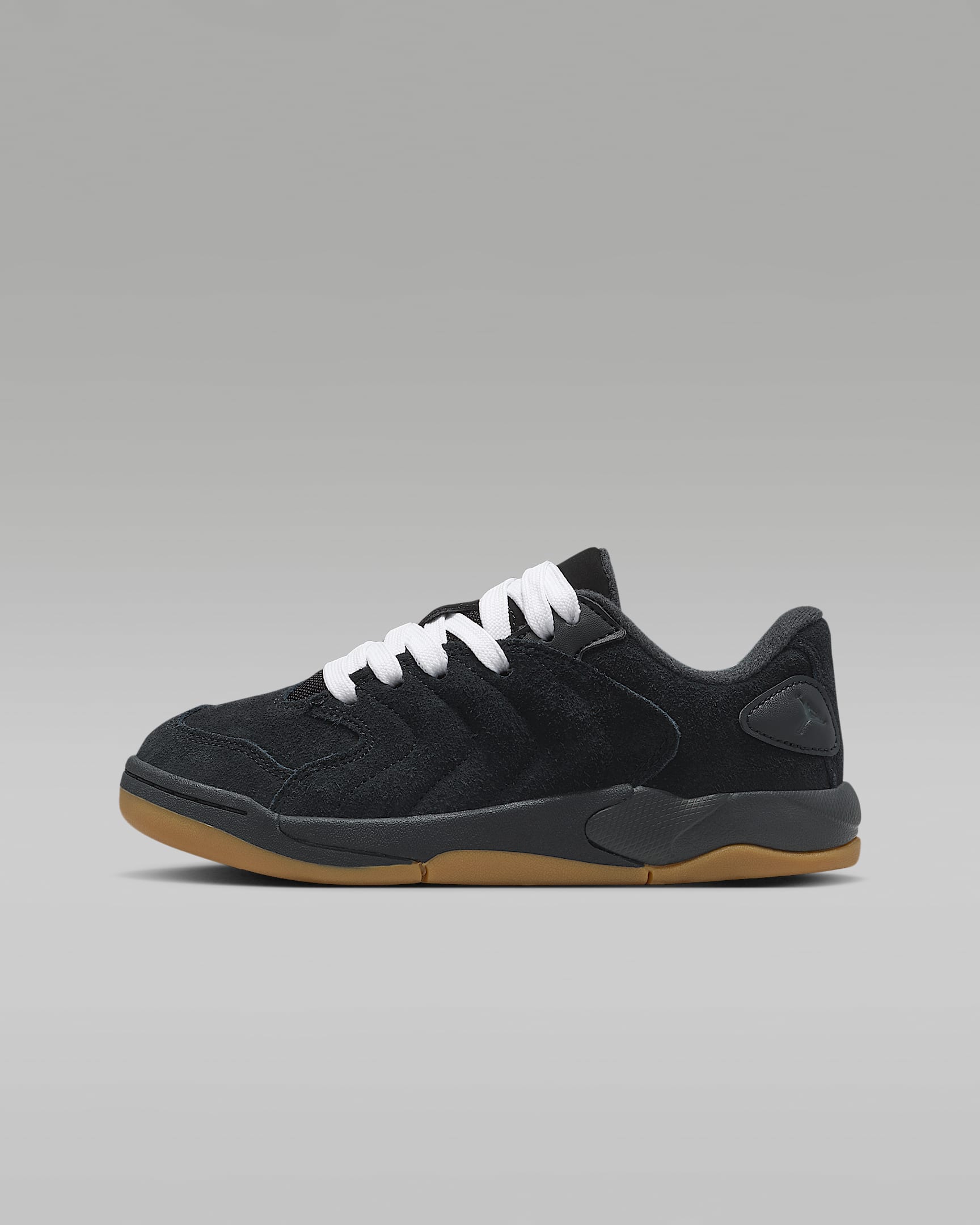 Tenis para niños grandes Jordan Session - Negro/Marrón claro goma/Blanco/Rojo universitario