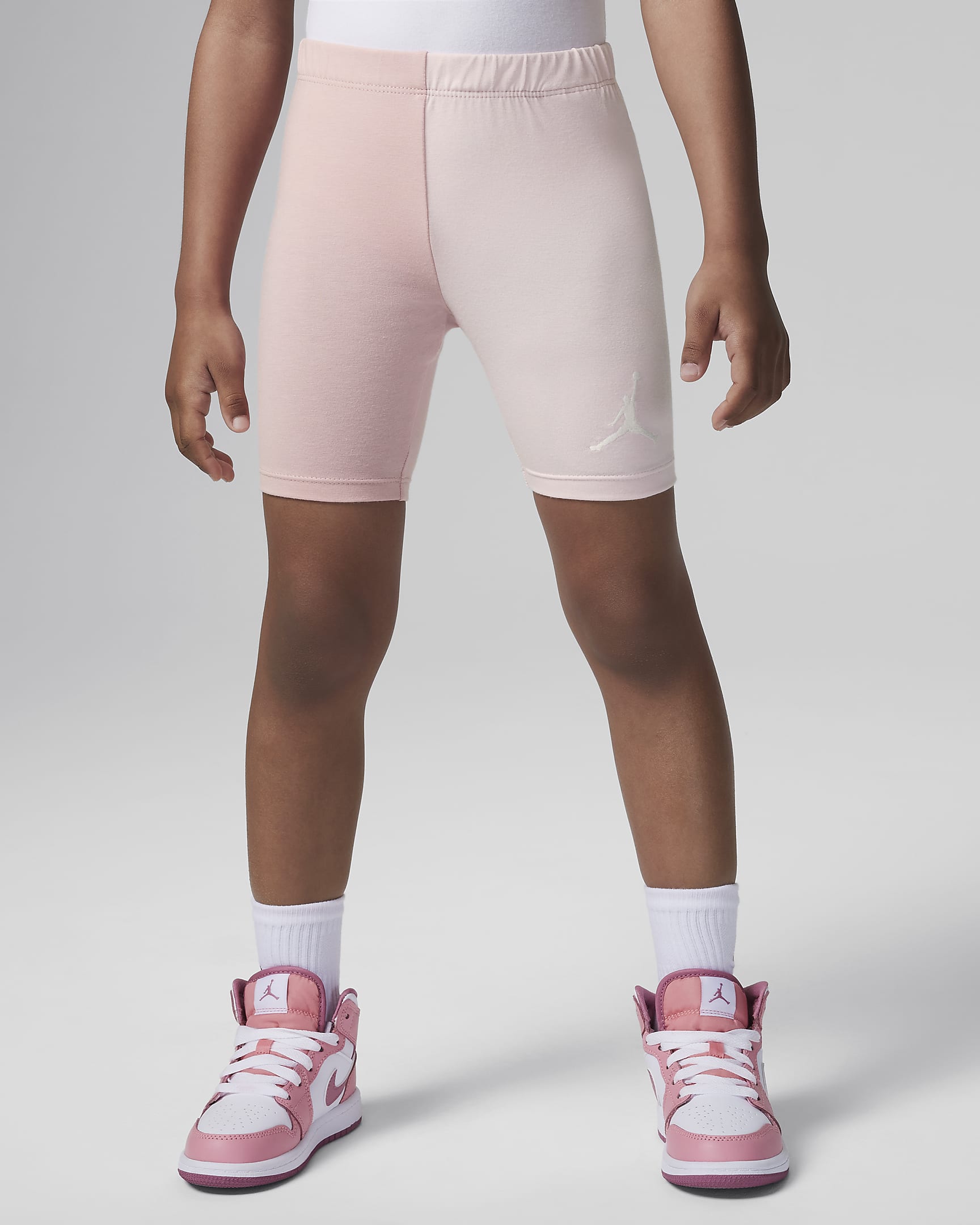 Conjunto de shorts de ciclismo para niños talla pequeña Jordan Mini Me - Rosa vidrio