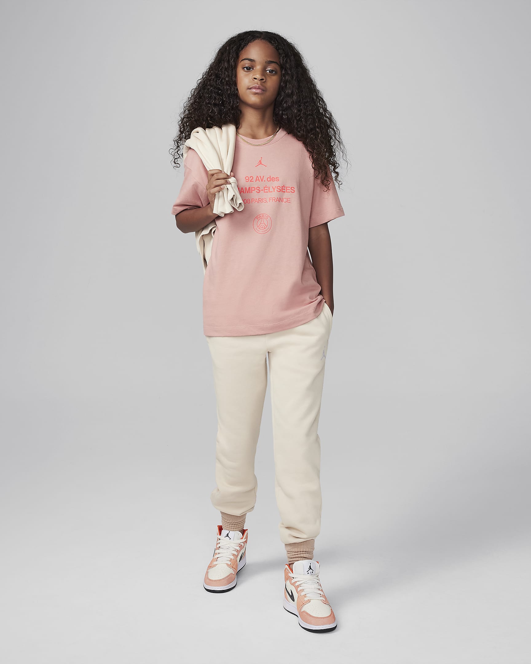 Jordan '92 Champs T-Shirt (ältere Kinder) - Rust Pink