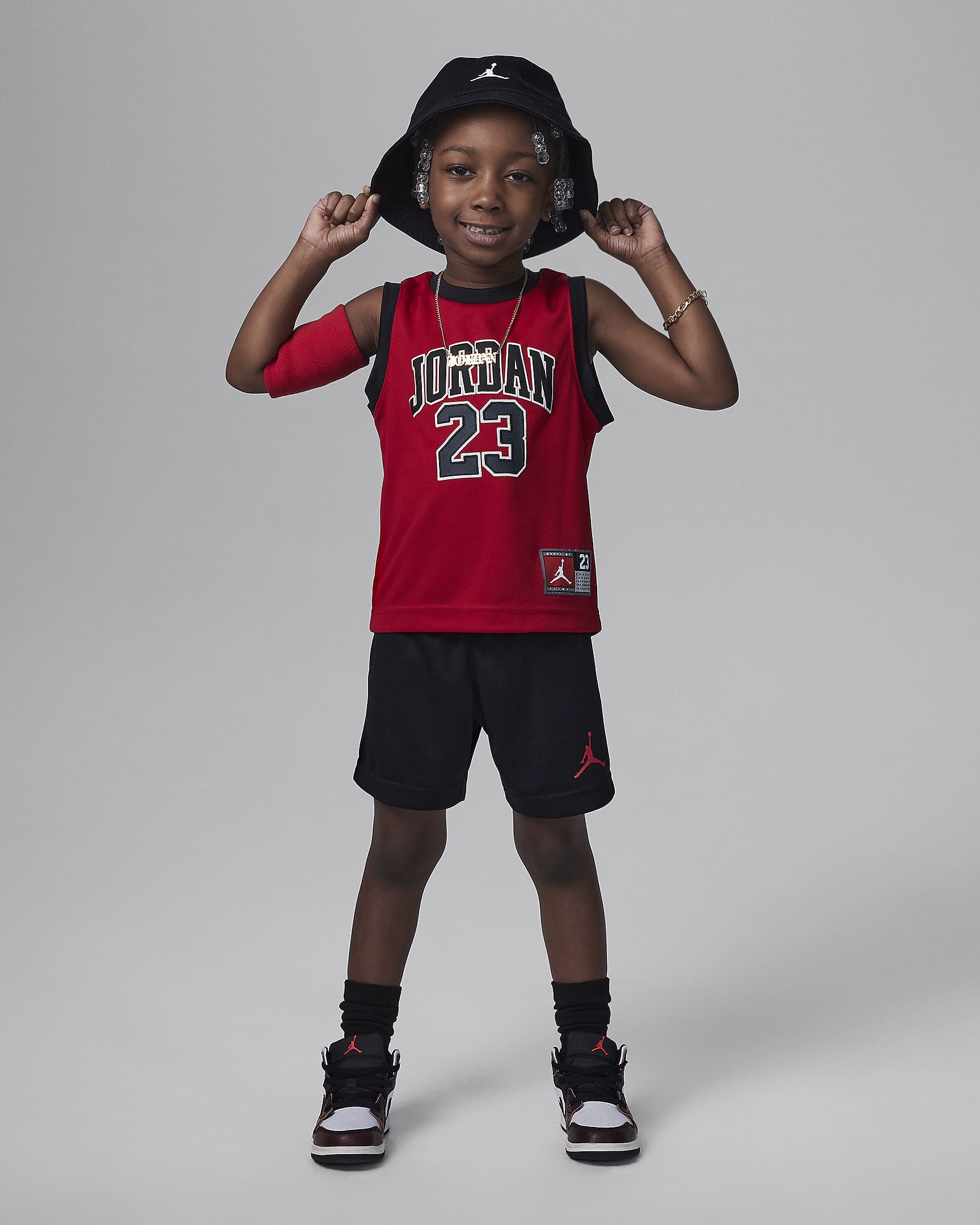 Jordan 23 Toddler Jersey Set - Black