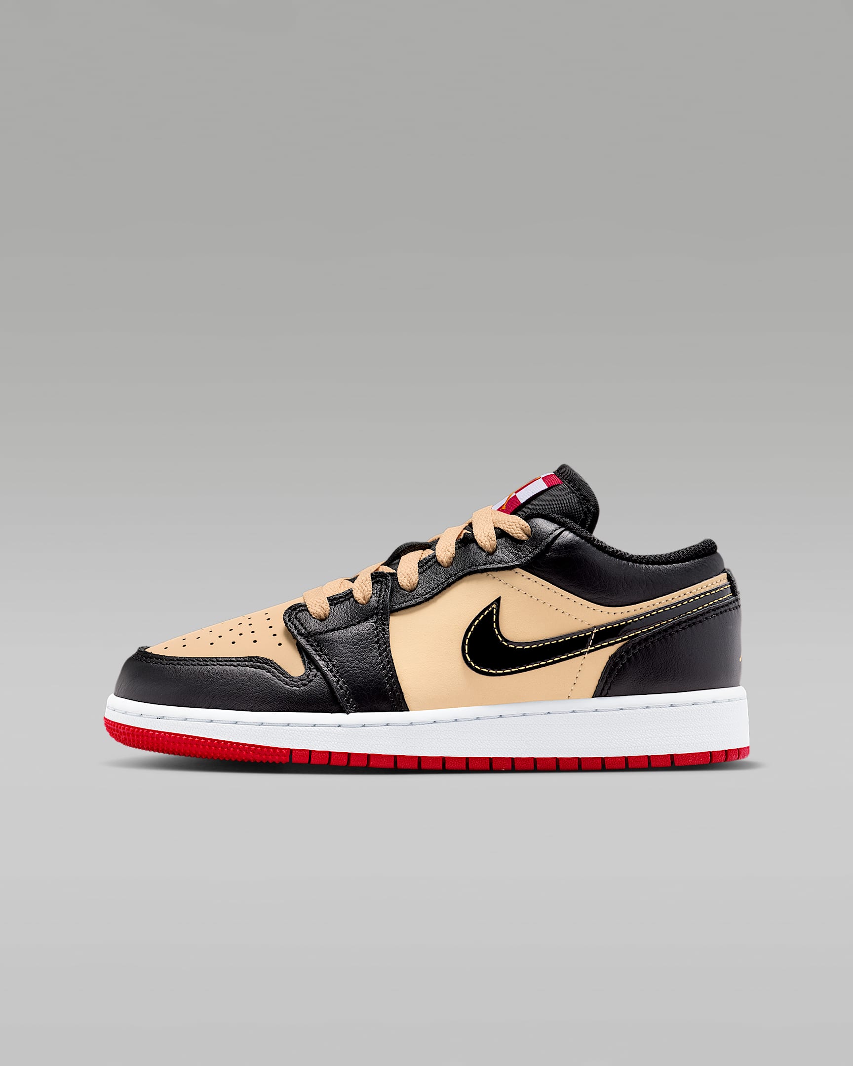 Air Jordan 1 Low SE Older Kids' Shoes - Sesame/Fire Red/White/Black