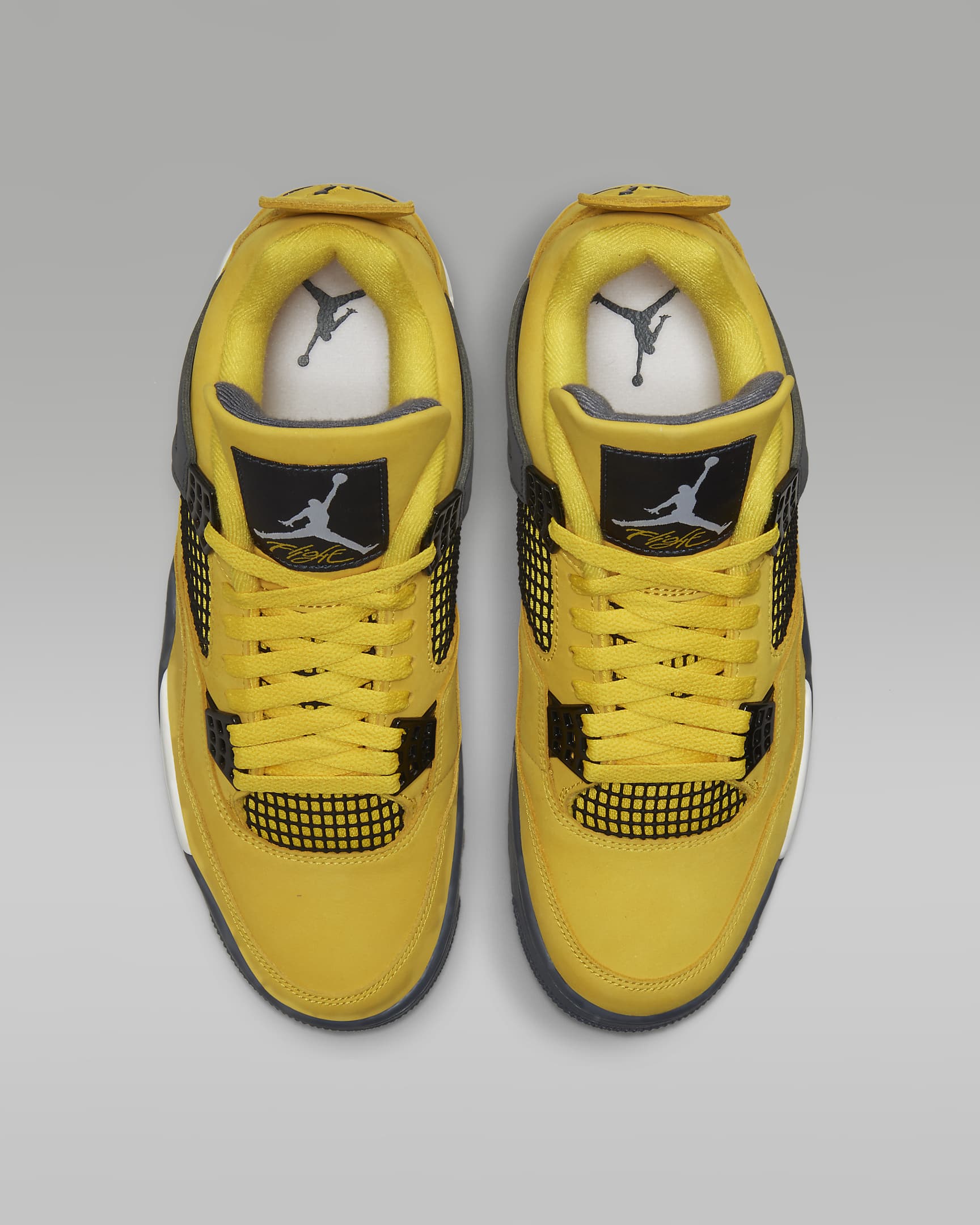 Air Jordan 4 Retro Men's Shoes - Tour Yellow/White/Dark Blue Grey