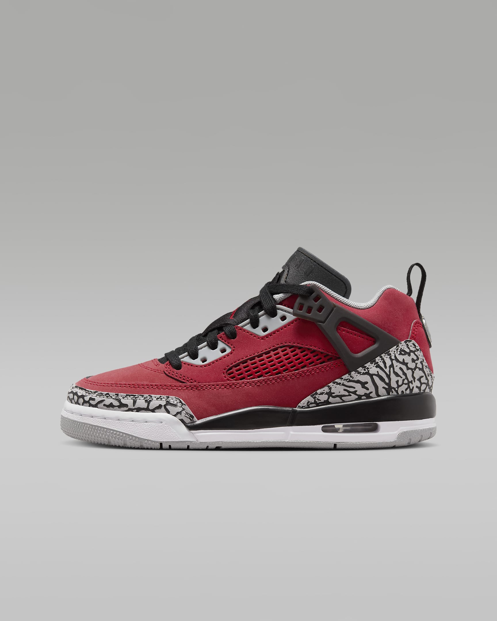 Jordan Spizike Low Older Kids' Shoes - Gym Red/Wolf Grey/Cool Grey/Black