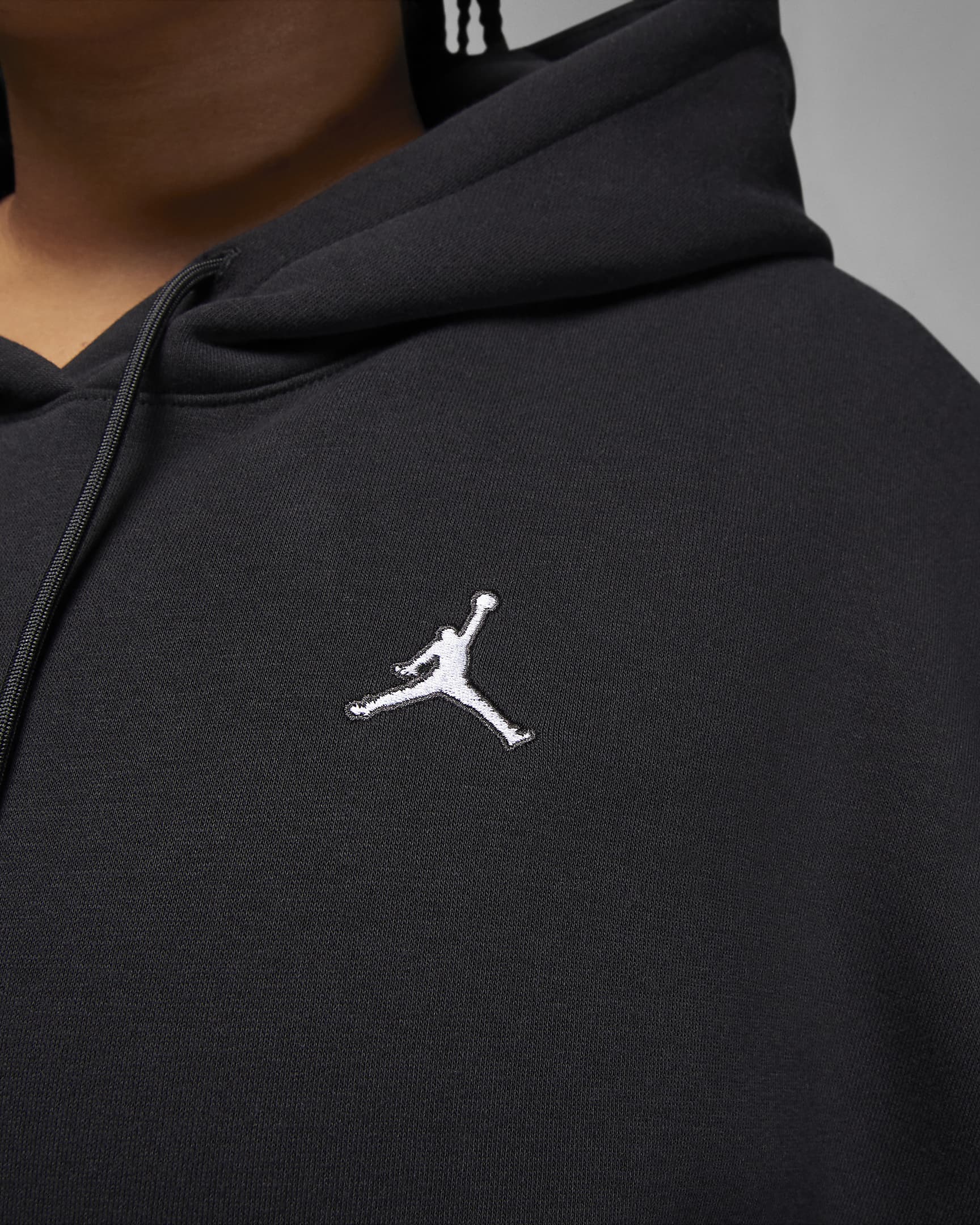 Jordan Flight Sudadera con capucha (Talla grande) - Mujer - Negro/Blanco