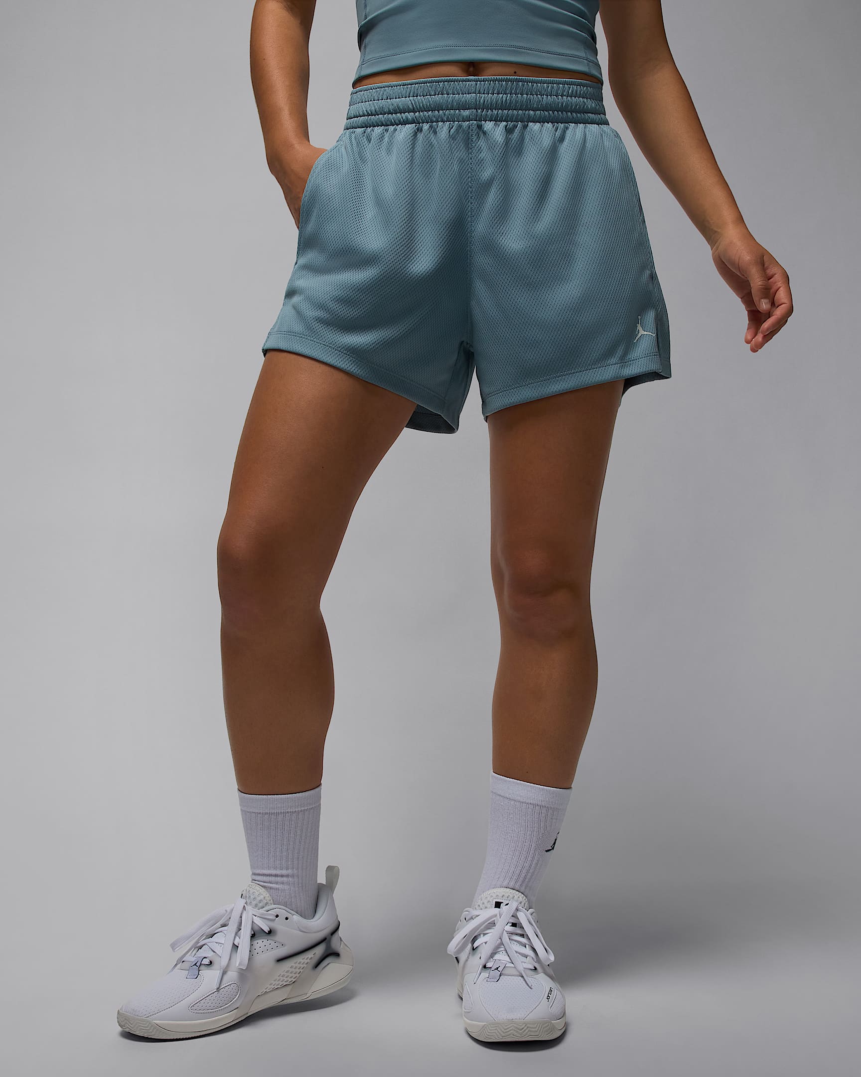 Shorts de malla para mujer Jordan Sport - Gris aviador/Plata claro