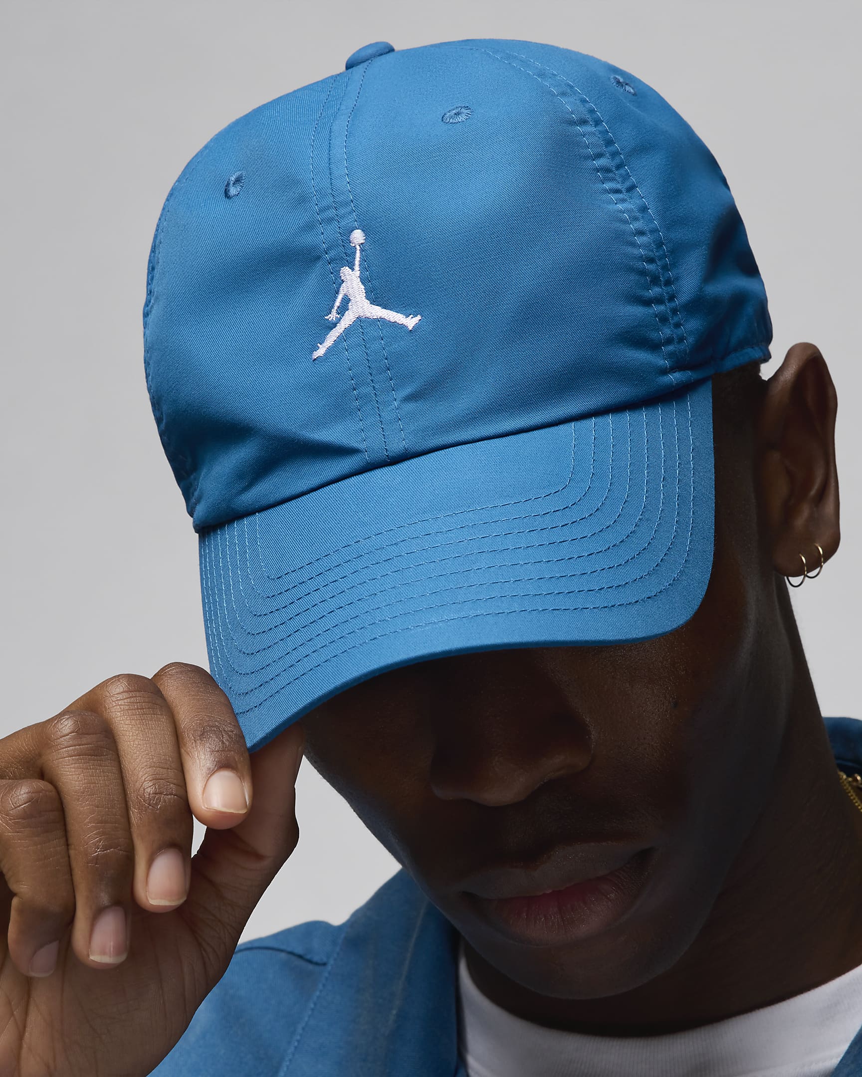 Boné ajustável não estruturado Jordan Club Cap - Azul Industrial/Branco