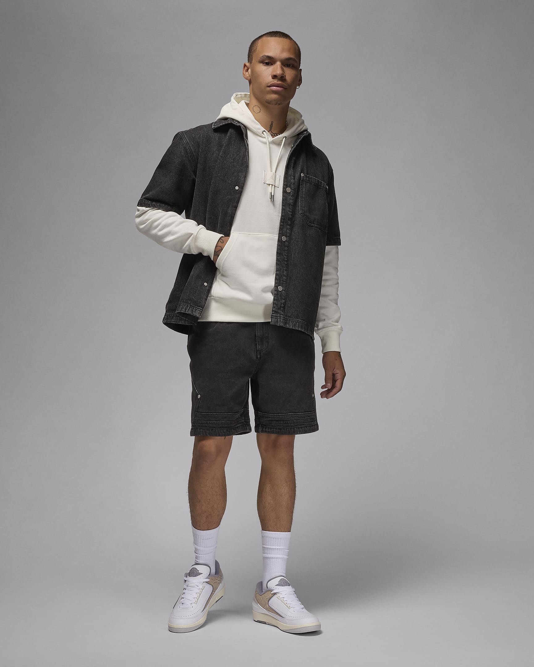 Air Jordan denim herenshorts - Zwart