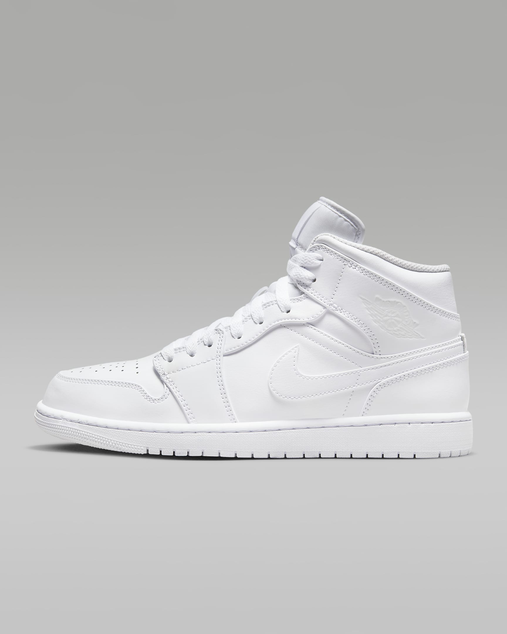 Air Jordan 1 Mid Sabatilles - Blanc/Blanc/Blanc