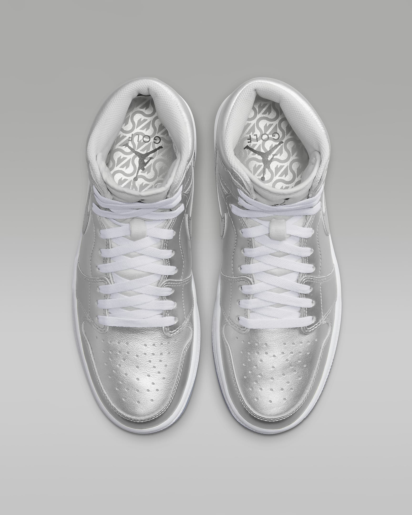 Tenis de golf para hombre Air Jordan 1 High G NRG - Plata metalizado/Polvo fotón/Blanco/Plata metalizado