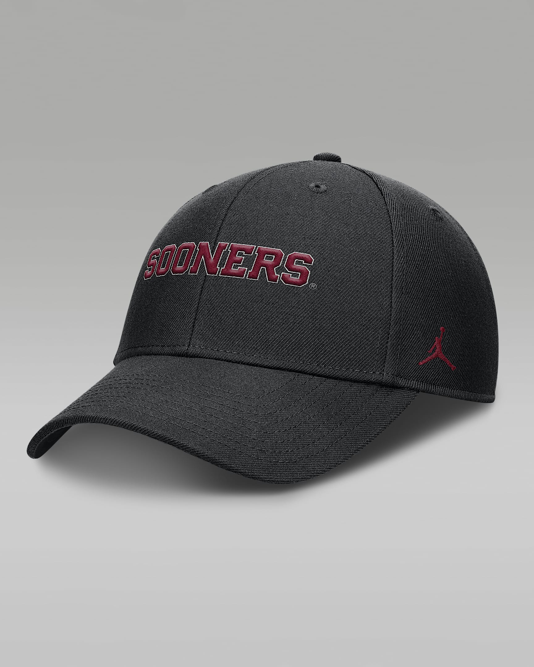 Oklahoma On-Field Rise Gameday Men's Jordan Brand Dri-FIT College Trucker Adjustable Hat - Black
