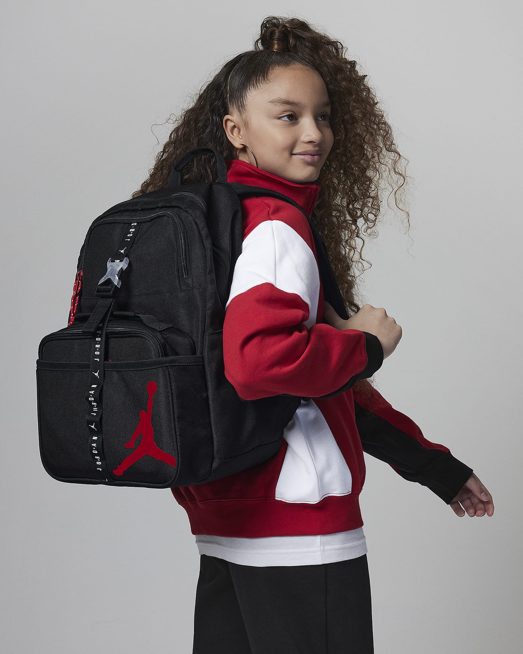 Mochila (18 L) y lonchera (3 L) para niños grandes Air Jordan Lunch Backpack - Negro