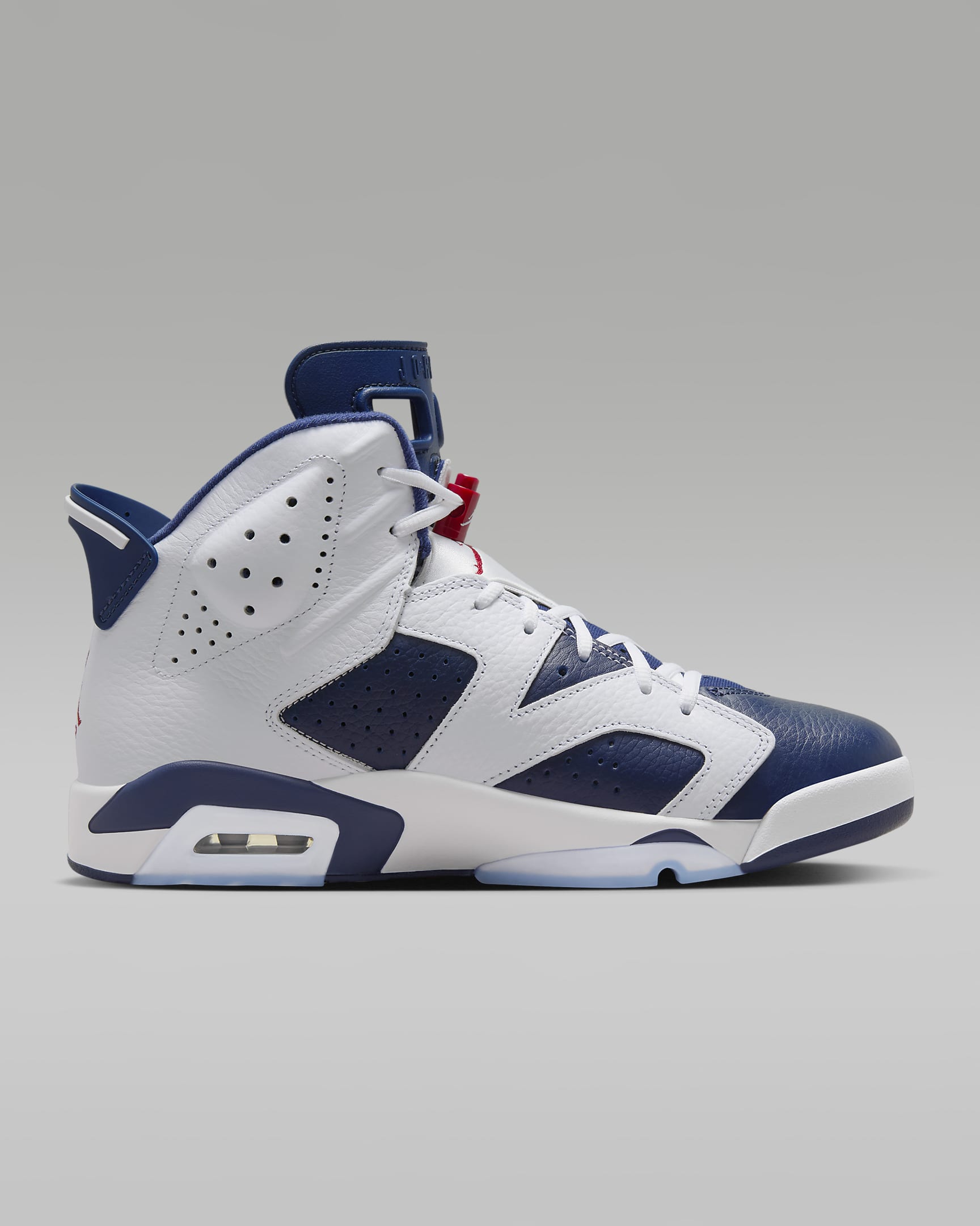 Air Jordan 6 Retro "White and Midnight Navy" Men's Shoes - White/Midnight Navy/Varsity Red