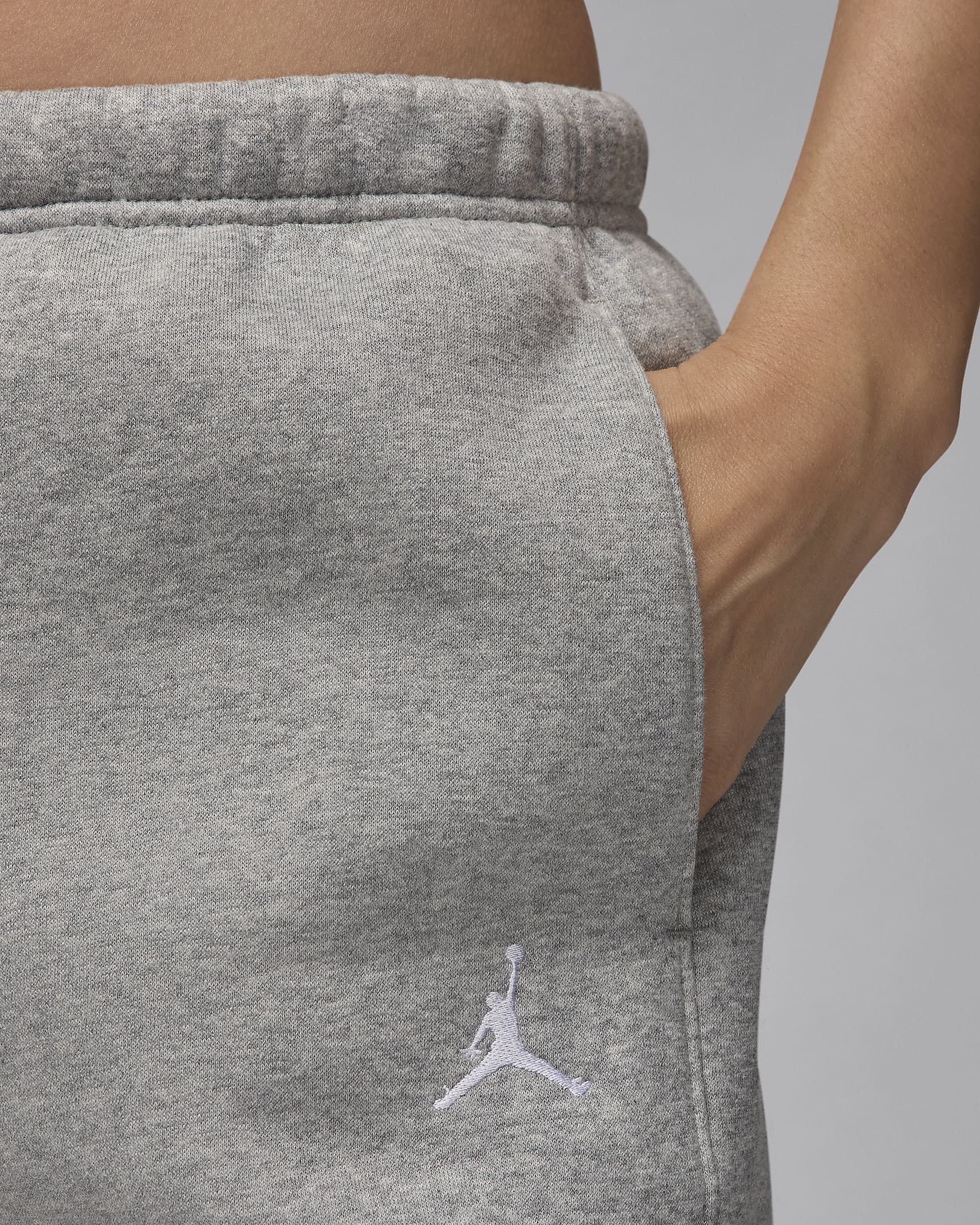 Jordan Brooklyn Fleece Women's Trousers - Dark Grey Heather/White