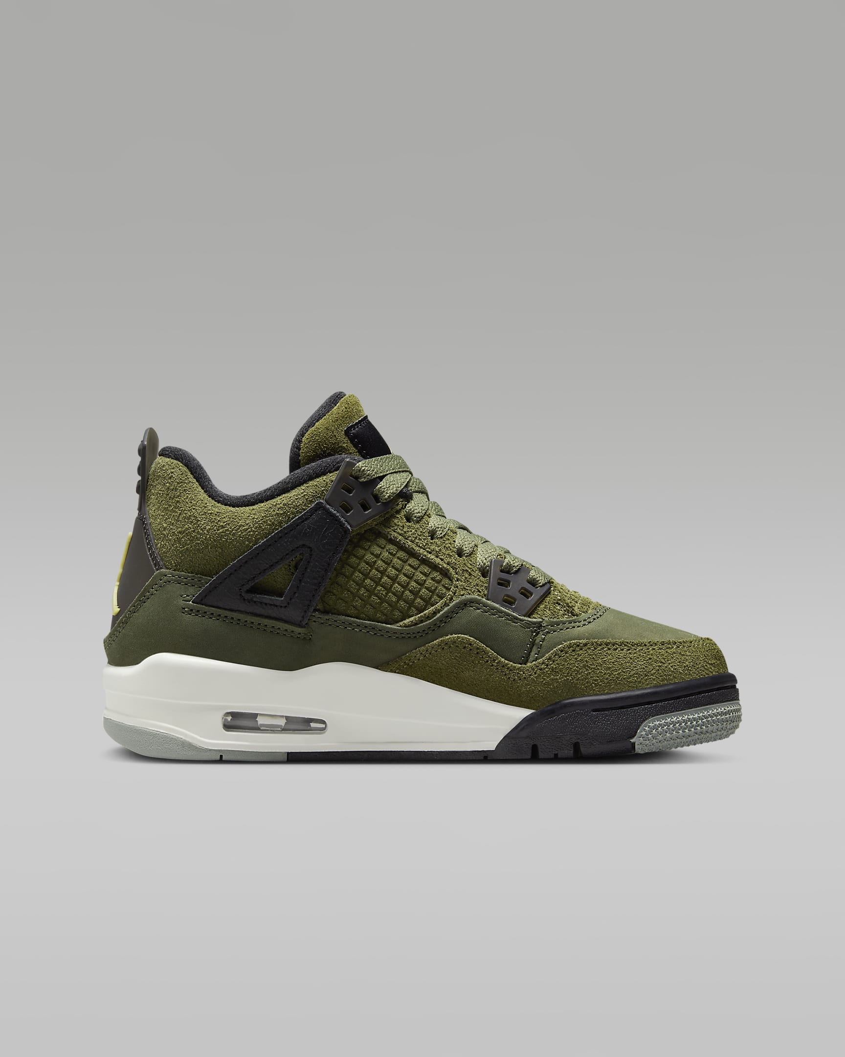 Air Jordan 4 Retro SE Craft Older Kids' Shoes - Medium Olive/Cargo Khaki/Black/Pale Vanilla