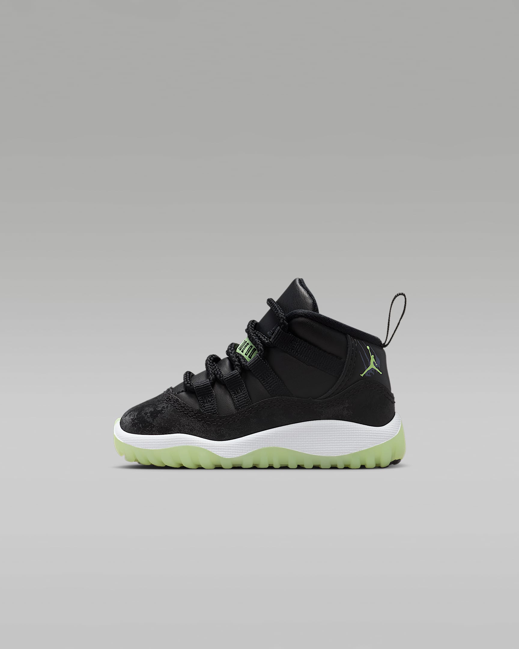 Jordan 11 Retro Baby/Toddler Shoes - Black/Dark Raisin/White/Barely Volt