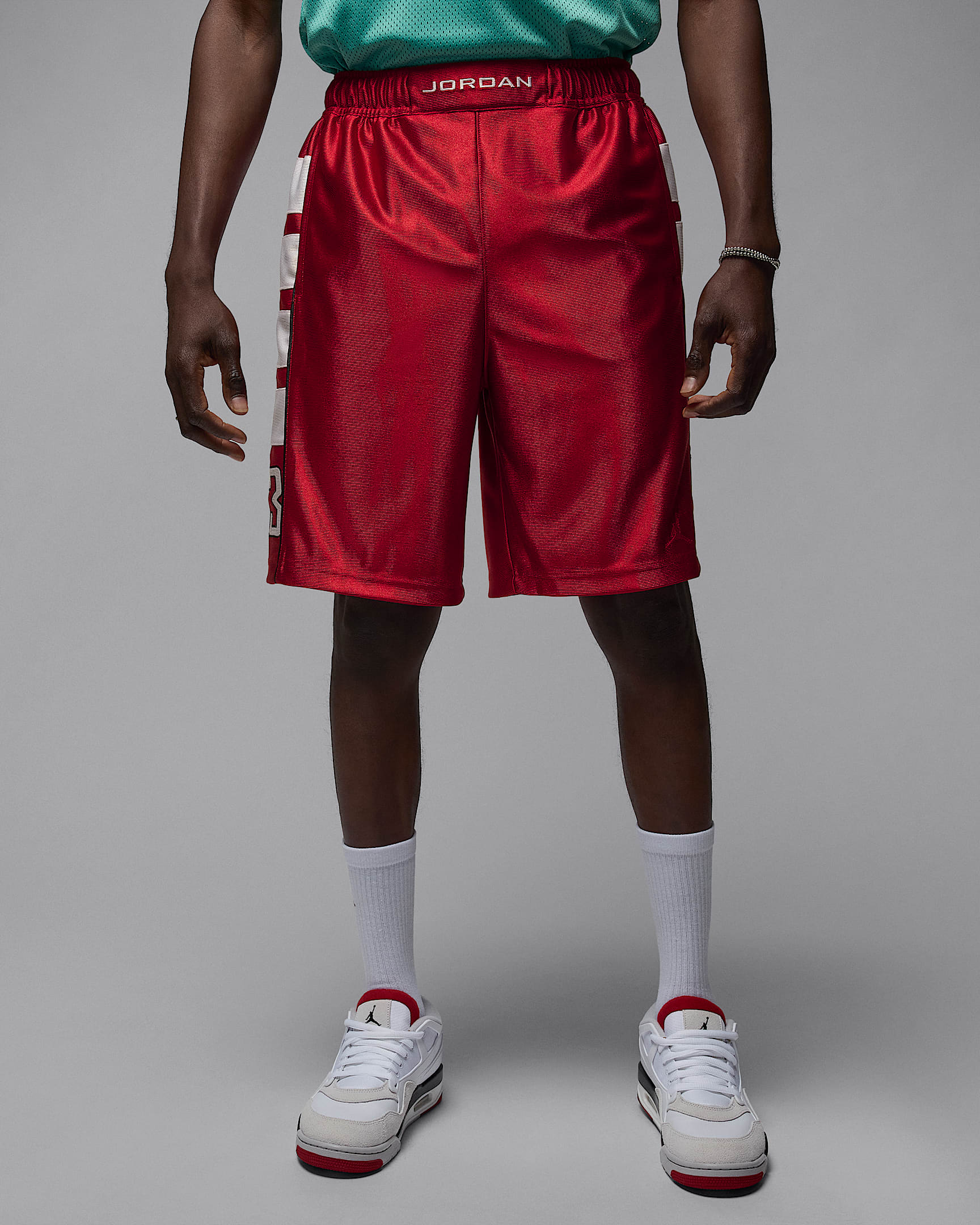 Jordan Brooklyn Cat Scratch shorts til herre - Gym Red/Hvit/Gym Red