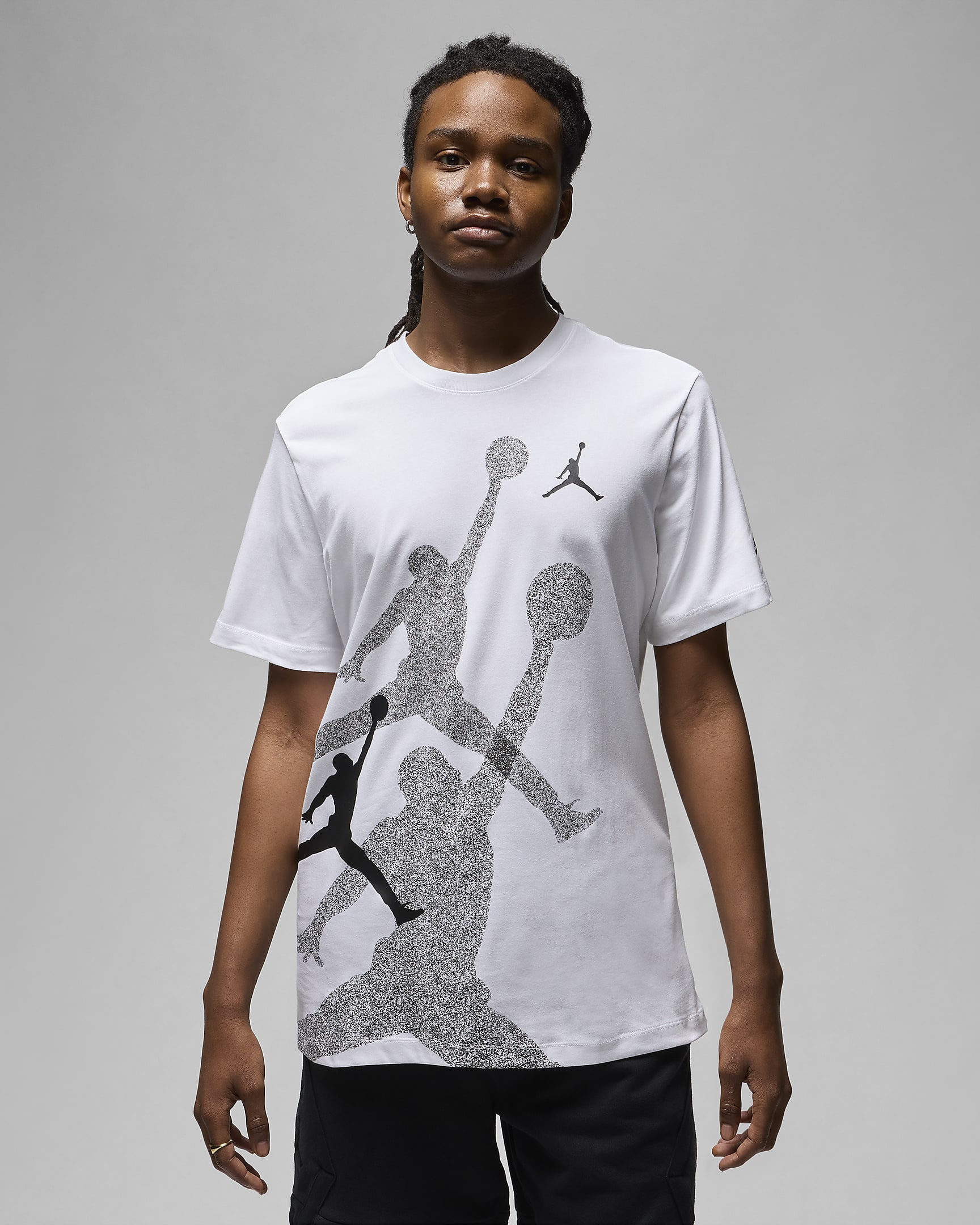 T-shirt Jordan Brand para homem - Branco/Cinzento Cool/Preto