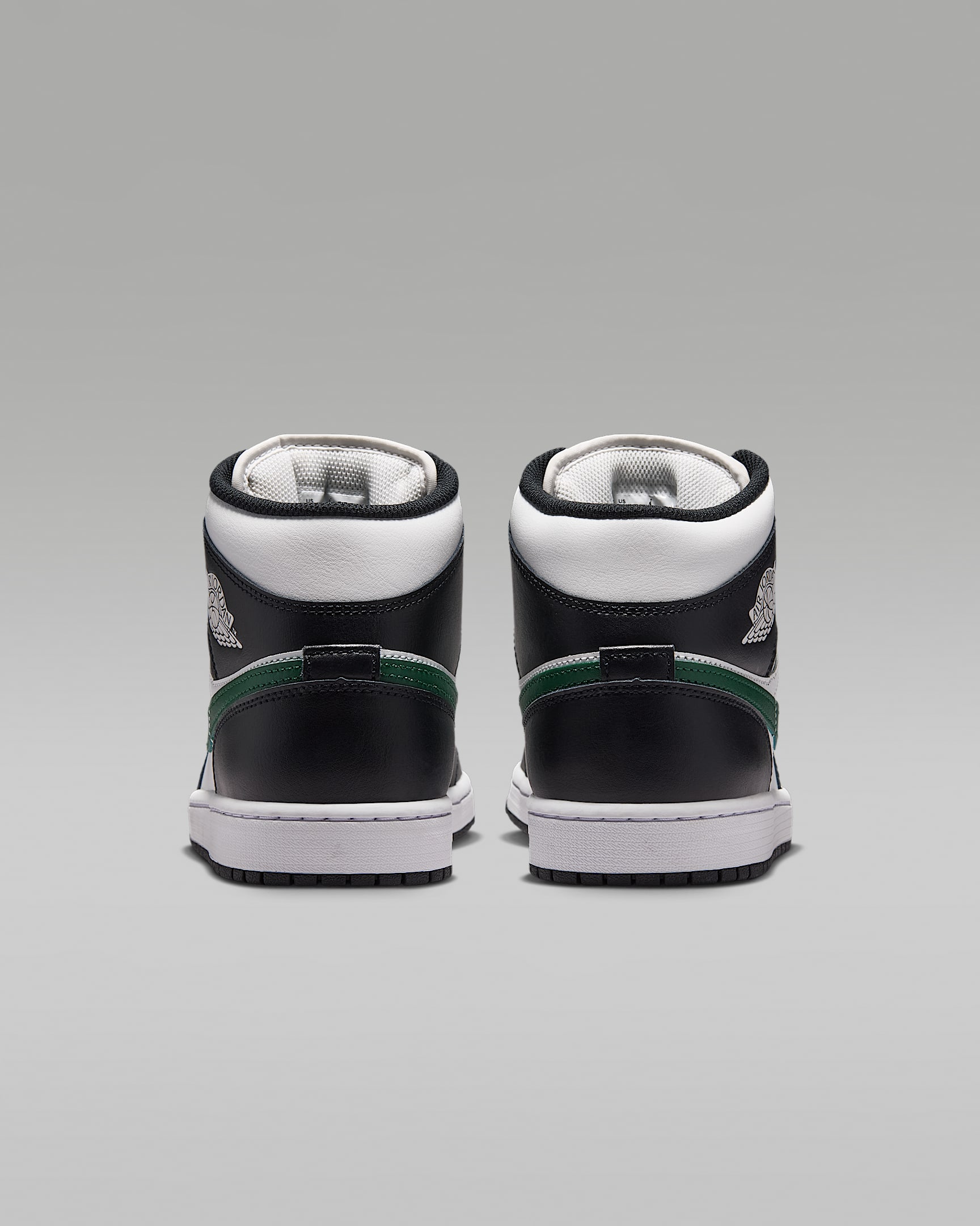 Air Jordan 1 Mid Men's Shoes - Black/Gorge Green/Summit White