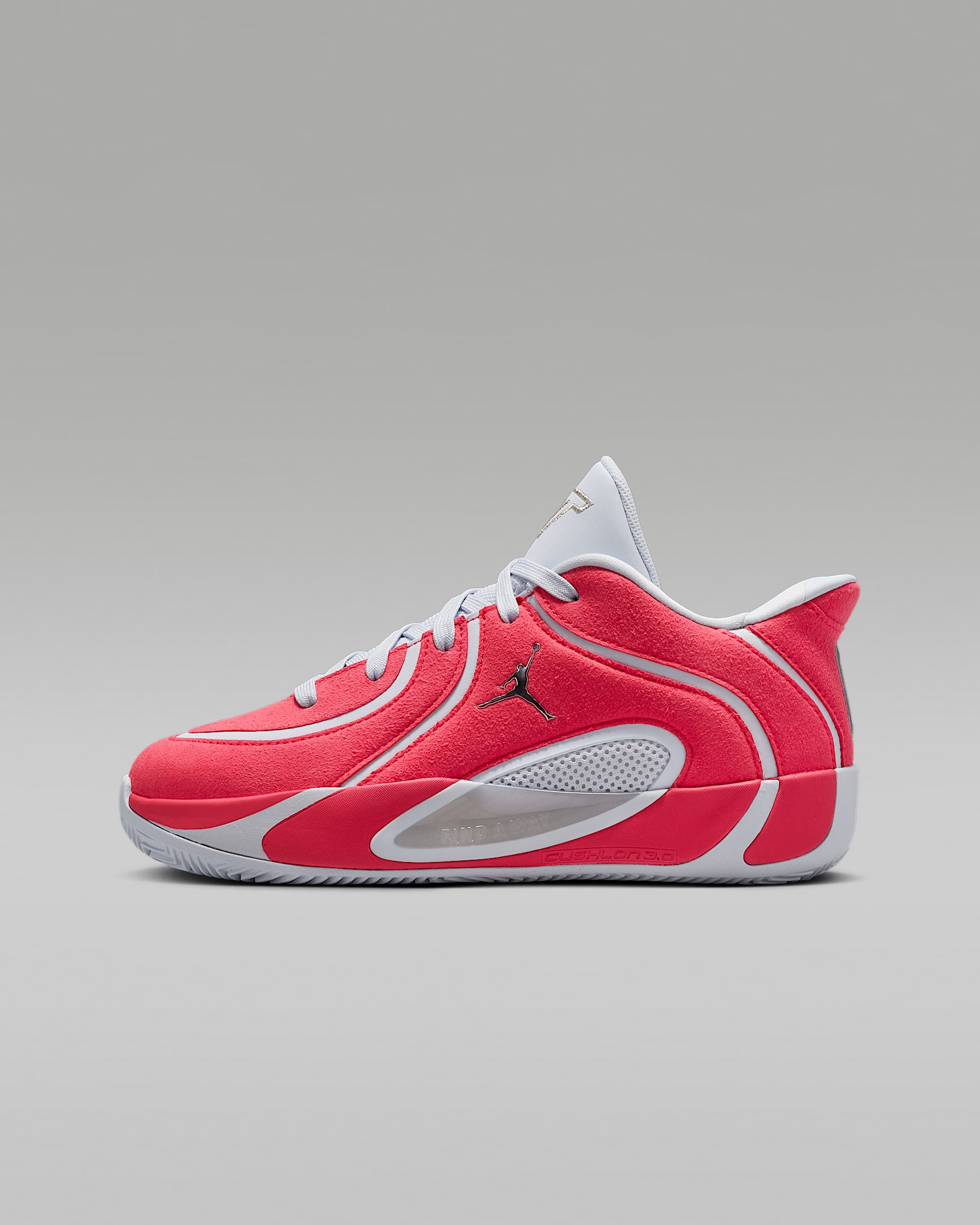 Tatum 4 Premium Big Kids' Basketball Shoes - Siren Red/Football Grey/Metallic Silver