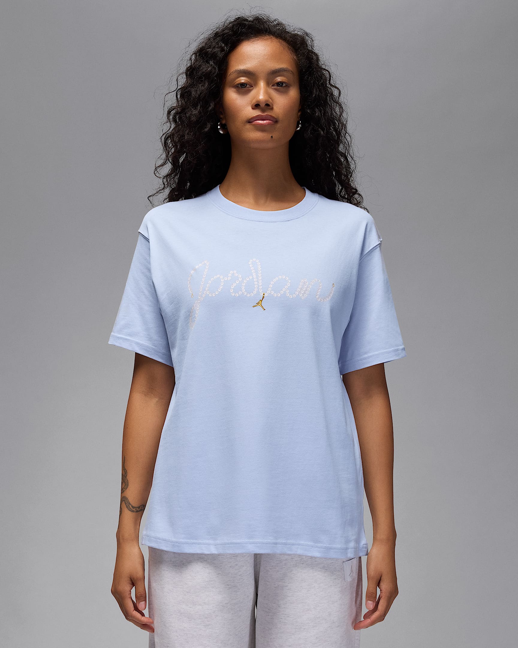 Jordan Brooklyn T-shirt voor dames - Ghost/Wit