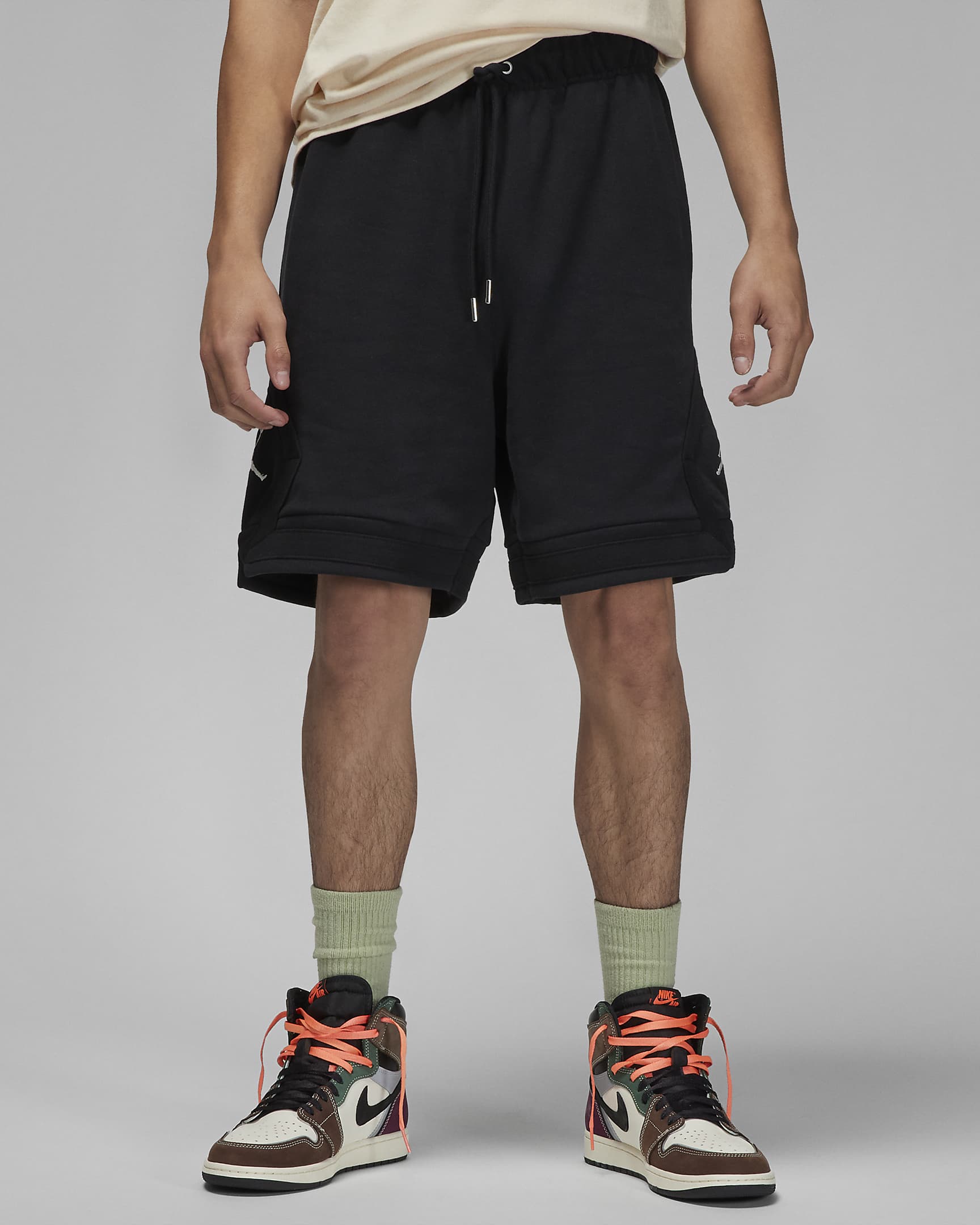 Shorts para hombre Jordan Flight Fleece - Negro/Vela