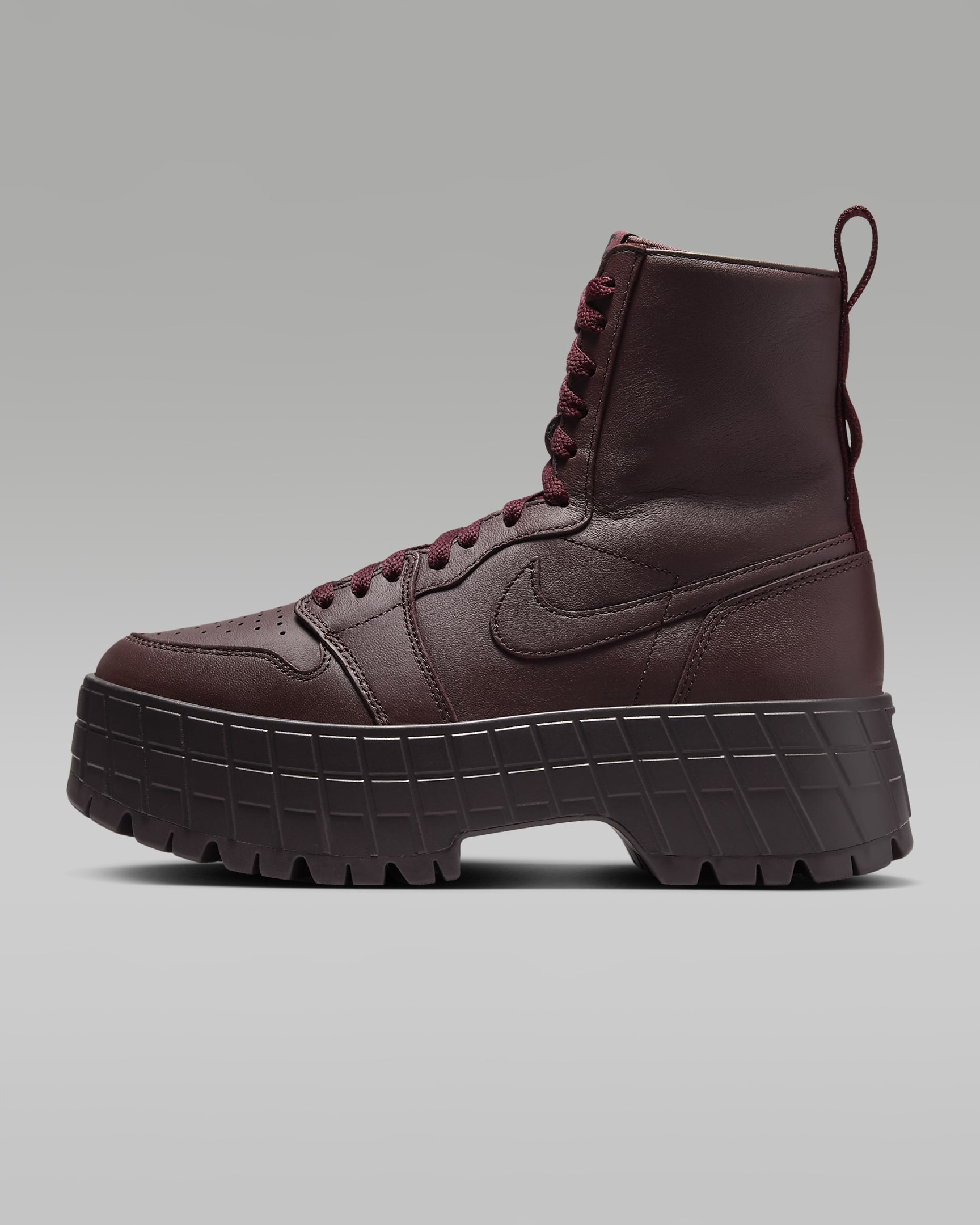 Air Jordan 1 Brooklyn Women's Boots - Burgundy Crush/Burgundy Crush/Brown Basalt