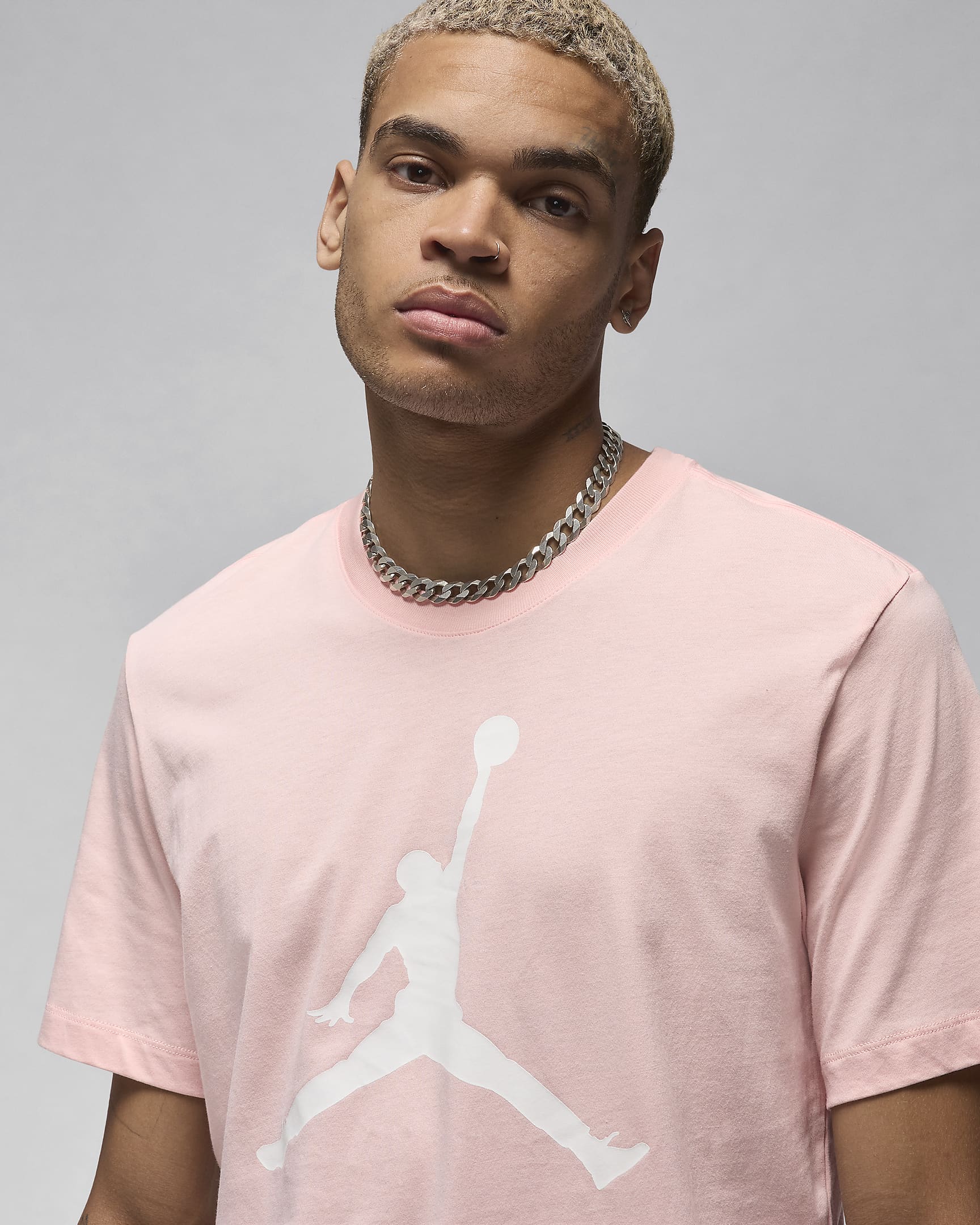 T-shirt Jordan Jumpman para homem - Rosa Legend/Branco